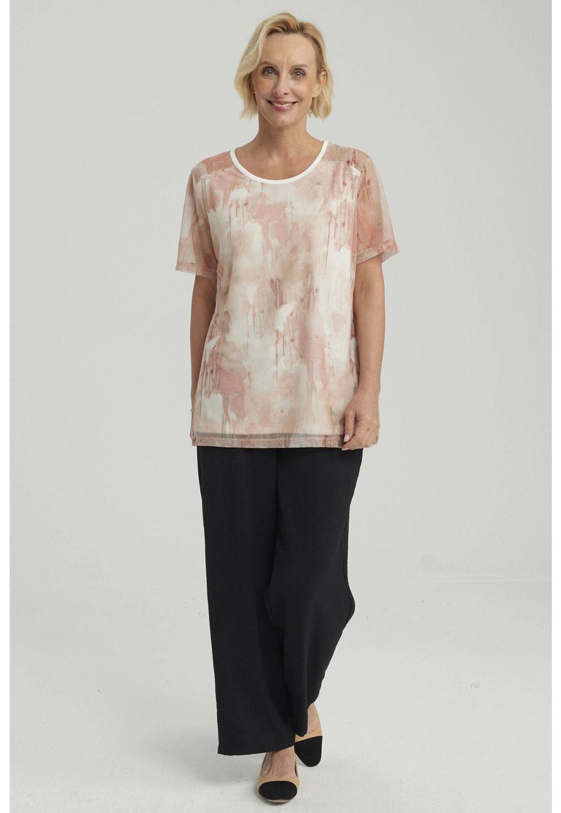 Polera Mujer Detalle Folia Palo Rosa-3