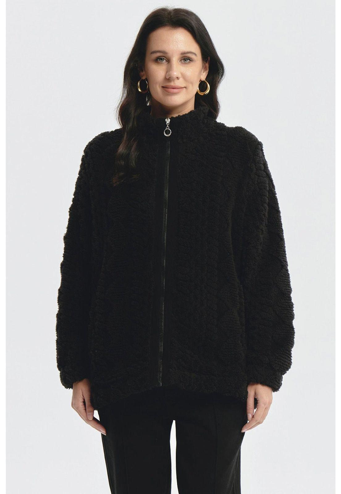 Polar Mujer Textura Negro-0