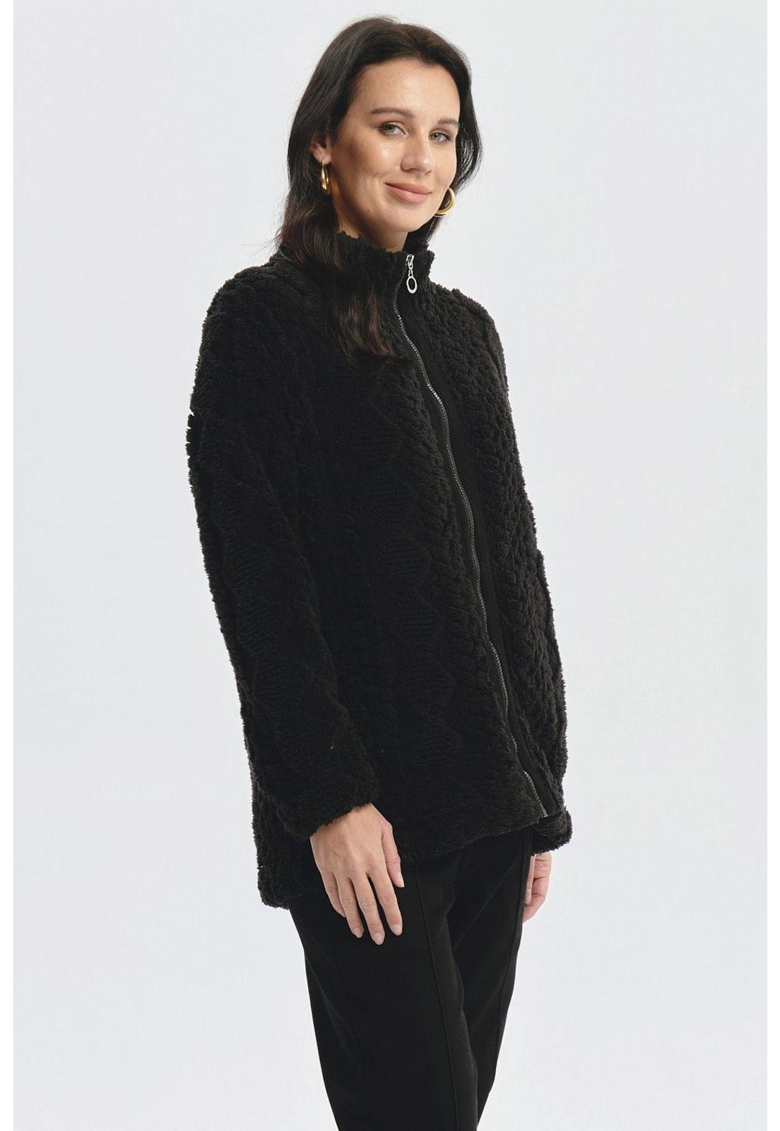 Polar Mujer Textura Negro-1