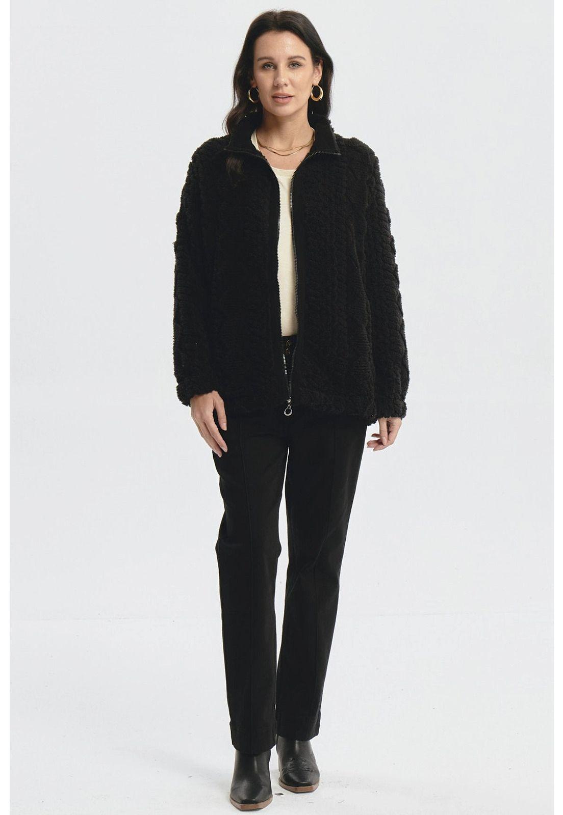 Polar Mujer Textura Negro-3