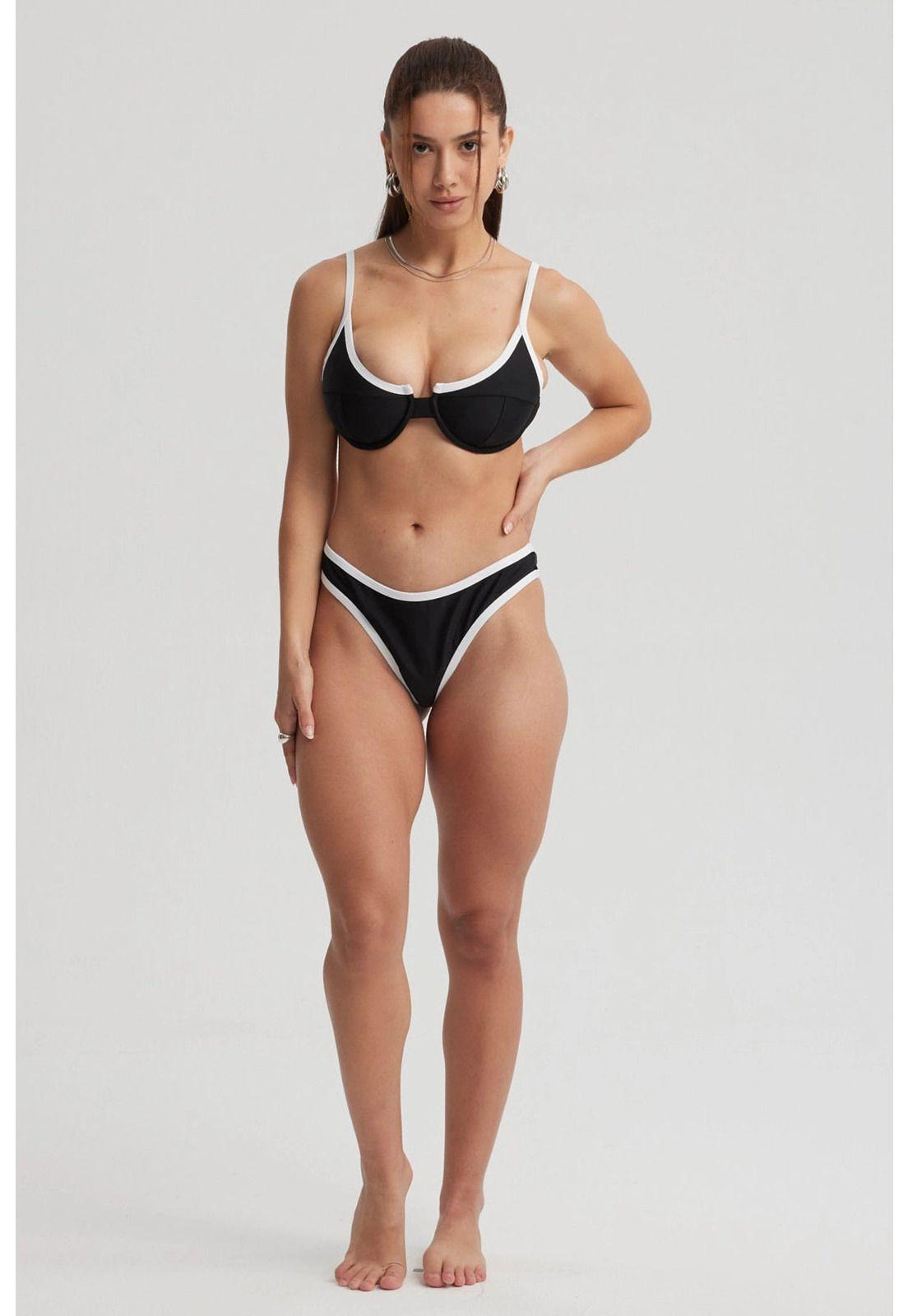 Traje De Baño Mujer Calzón Bikini Vivo Negro-3