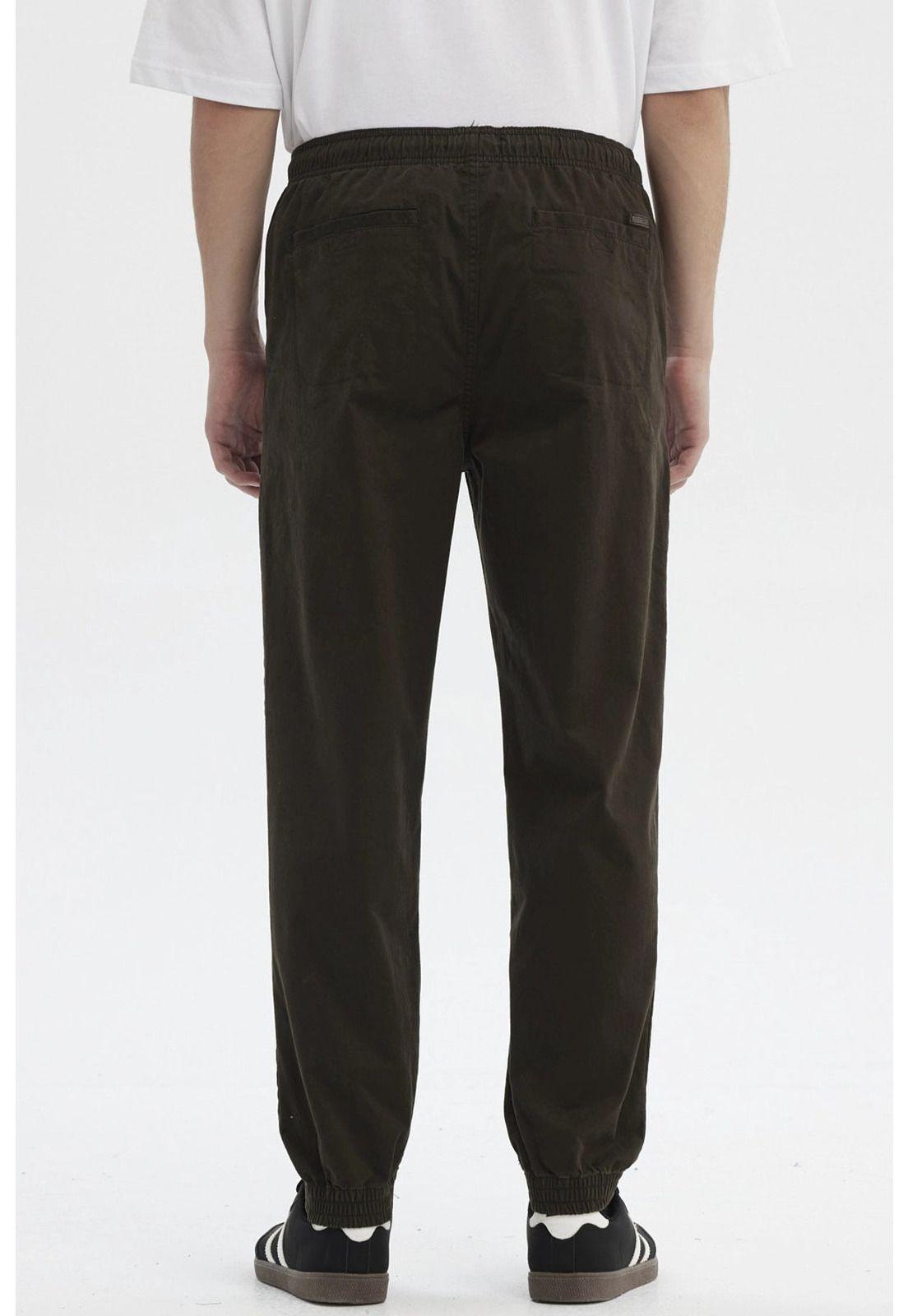 Pantalón Hombre Jogger Twill Café Oscuro-2