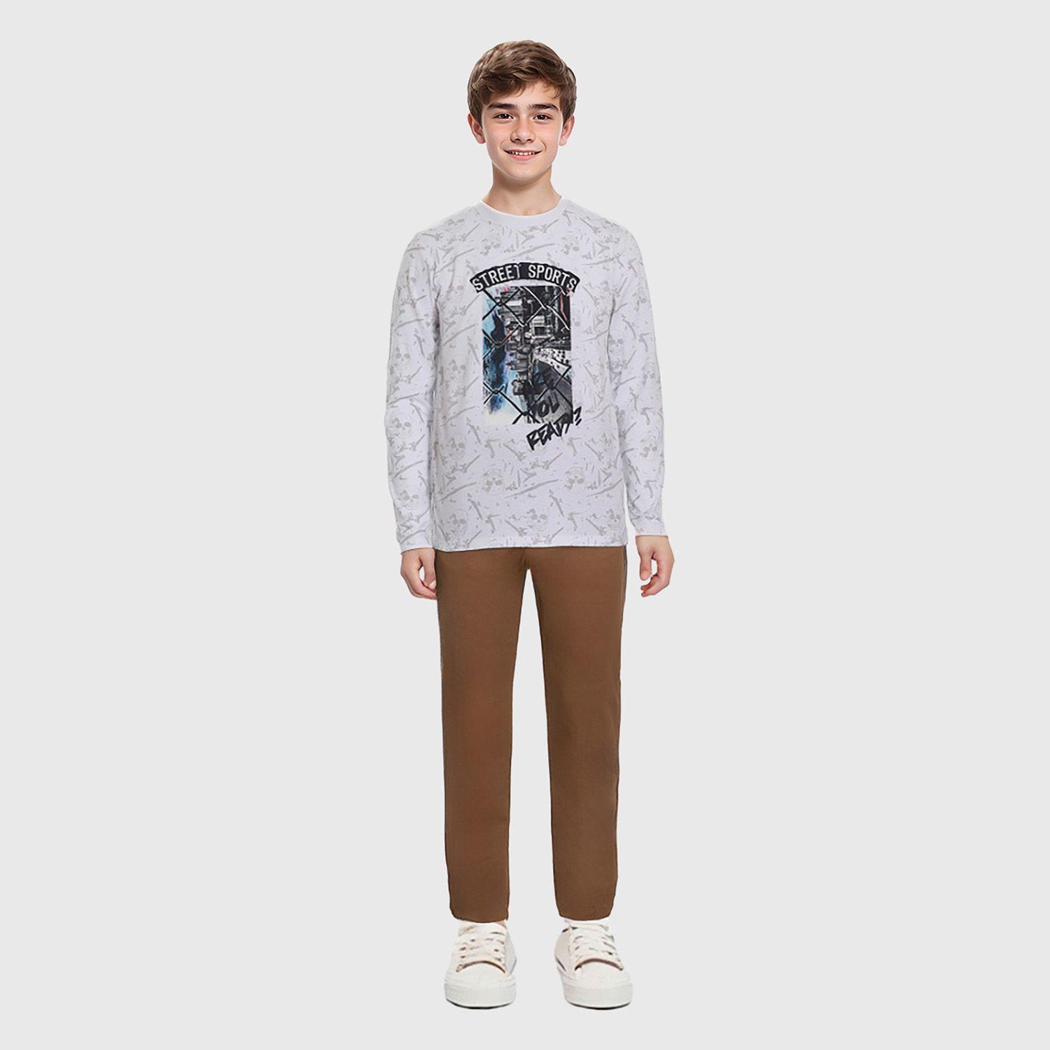 Polera Niño Posicional Print Blanco-2