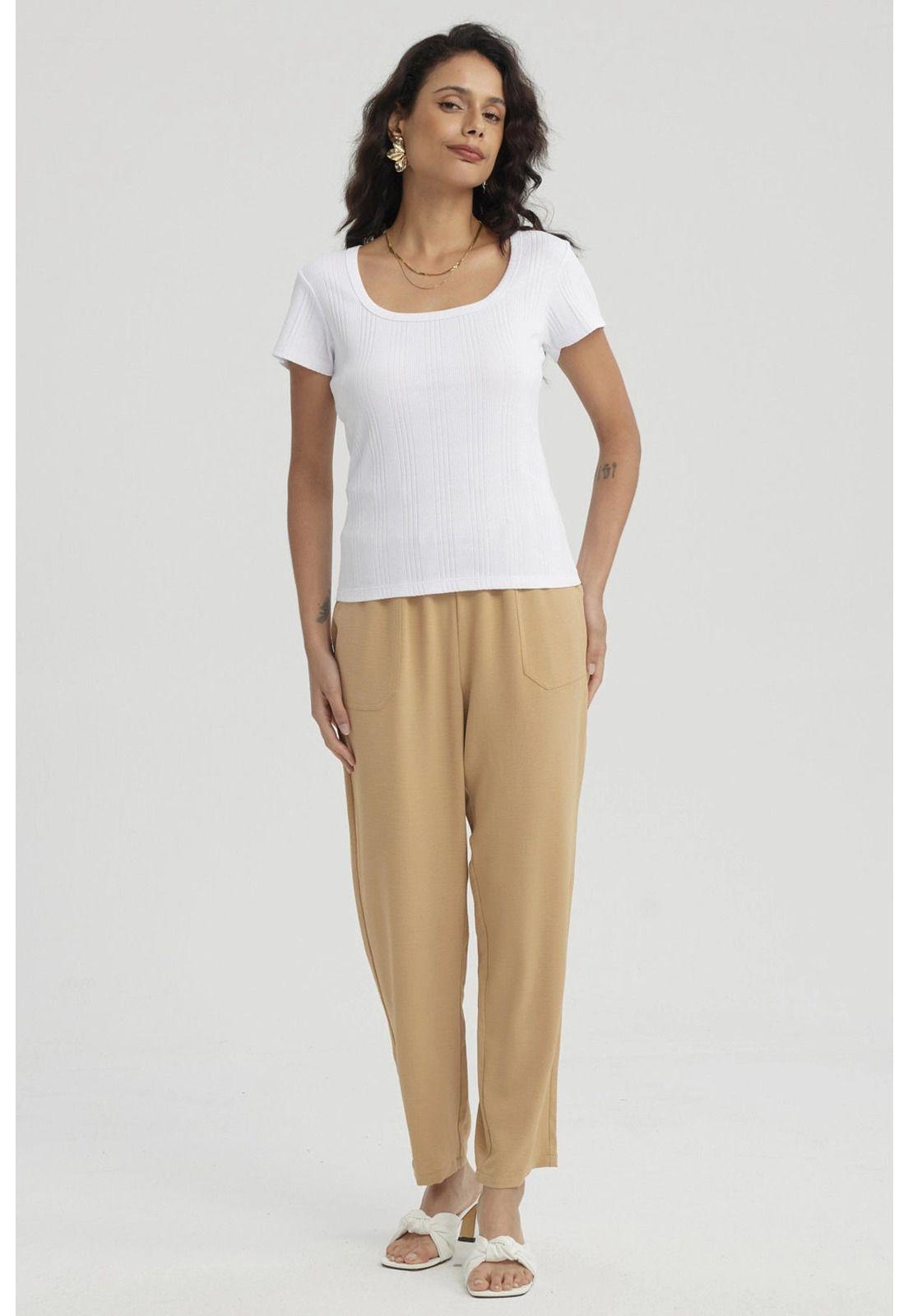 Polera Mujer Escote Cuadrado Blanco - ll-1