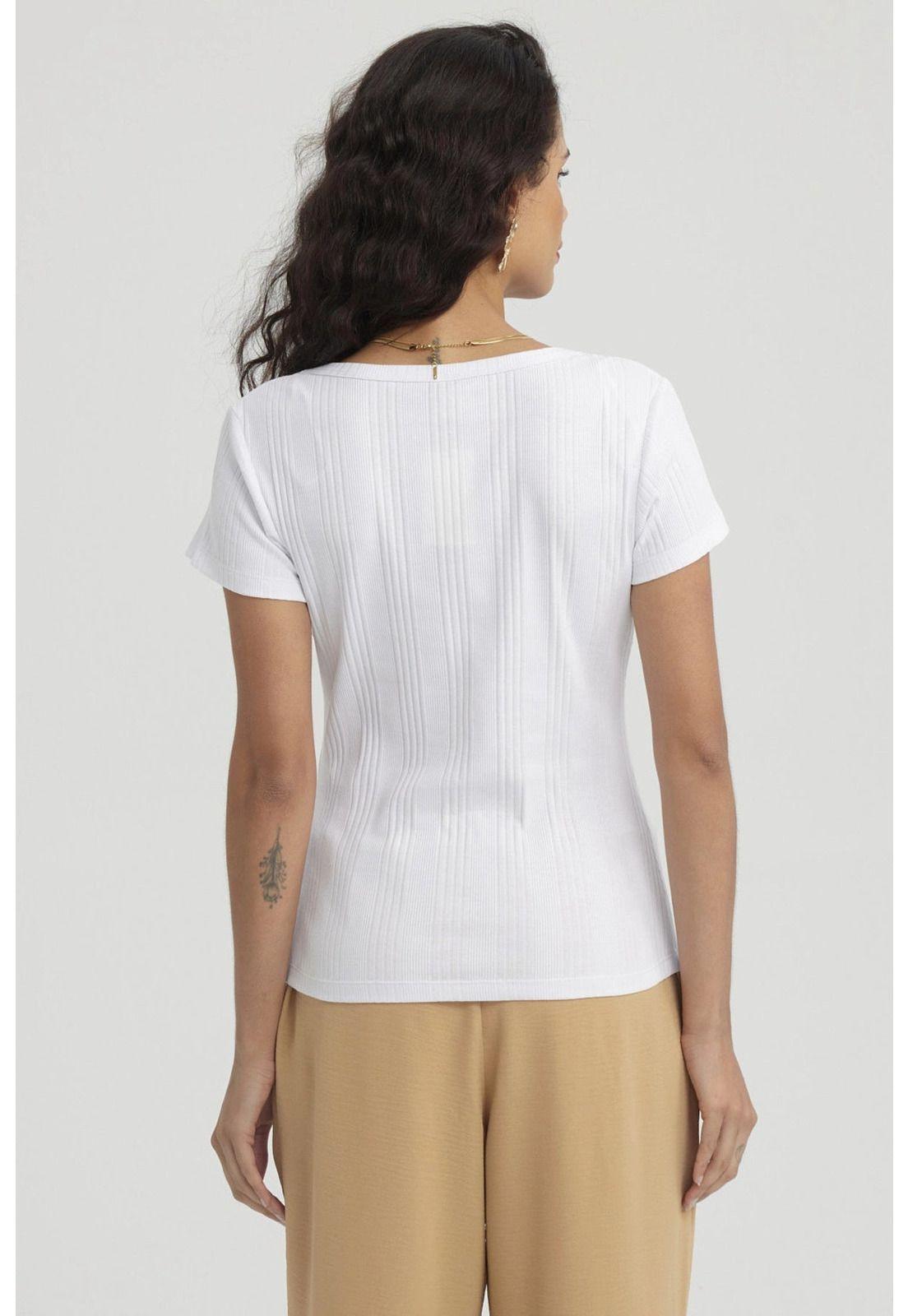 Polera Mujer Escote Cuadrado Blanco - ll-2