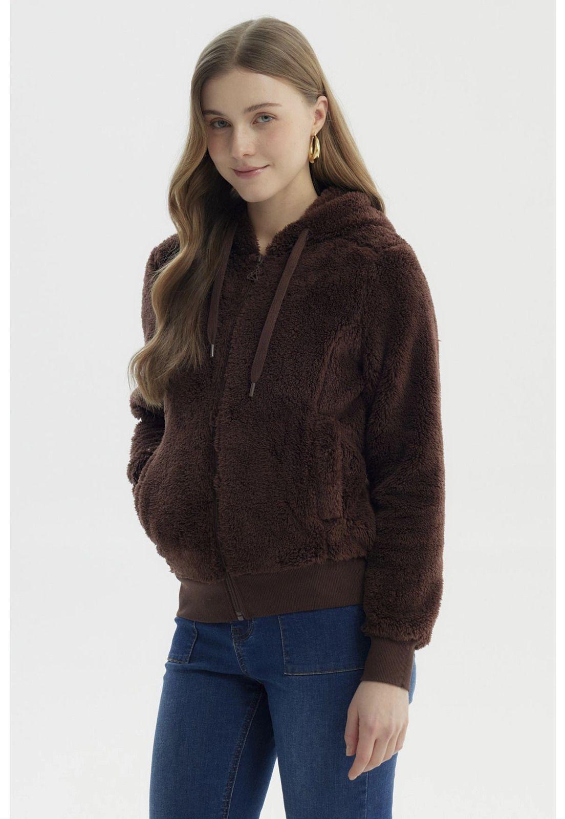 Polar Mujer Peludo Café Oscuro - ll-1