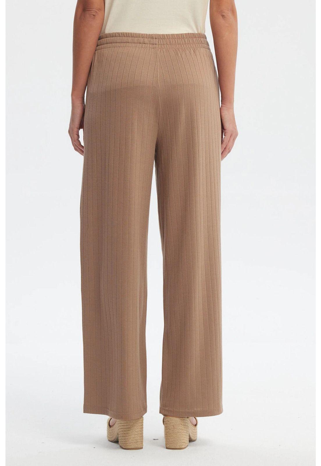 Pantalón Buzo Mujer Calce Recto Café Claro-2