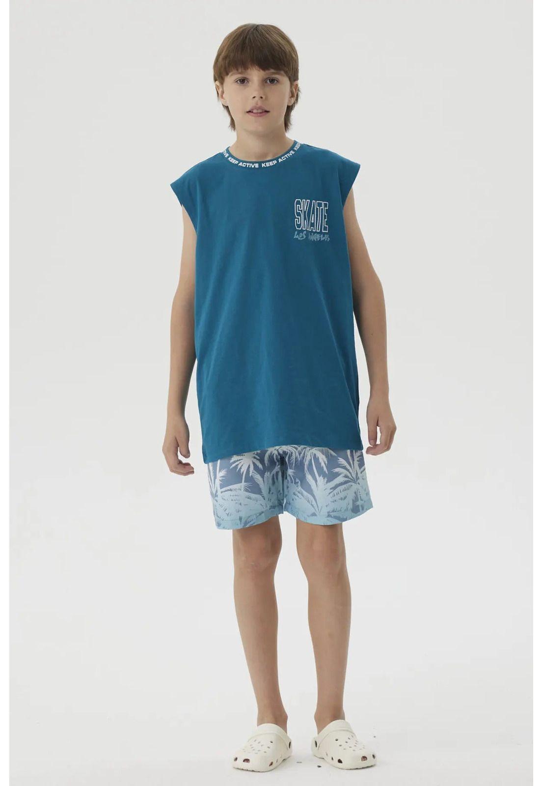 Short de Baño Niño Básico Gris-3