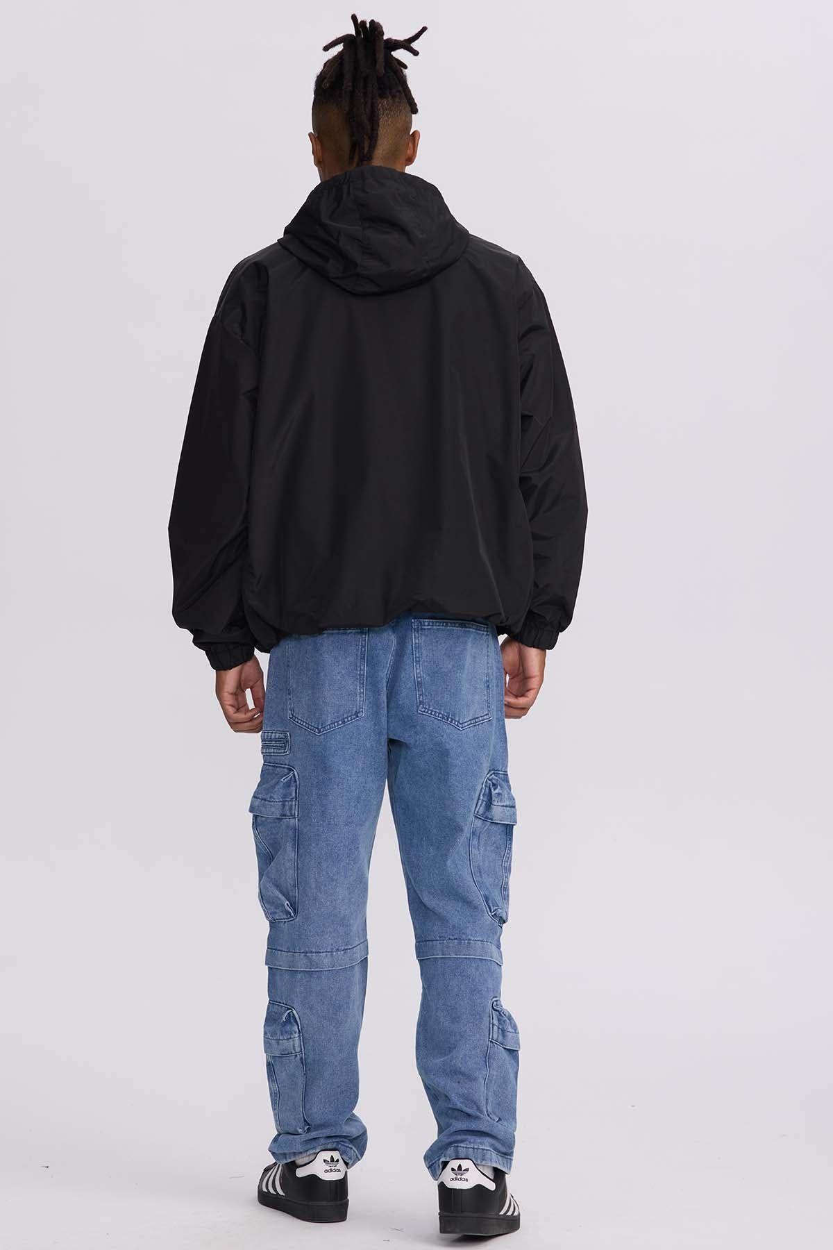 Chaqueta Hombre Cortaviento Negro-2