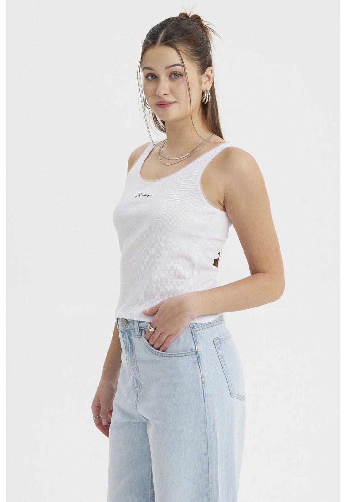 Polera Mujer Mini Print Texto Blanco-1