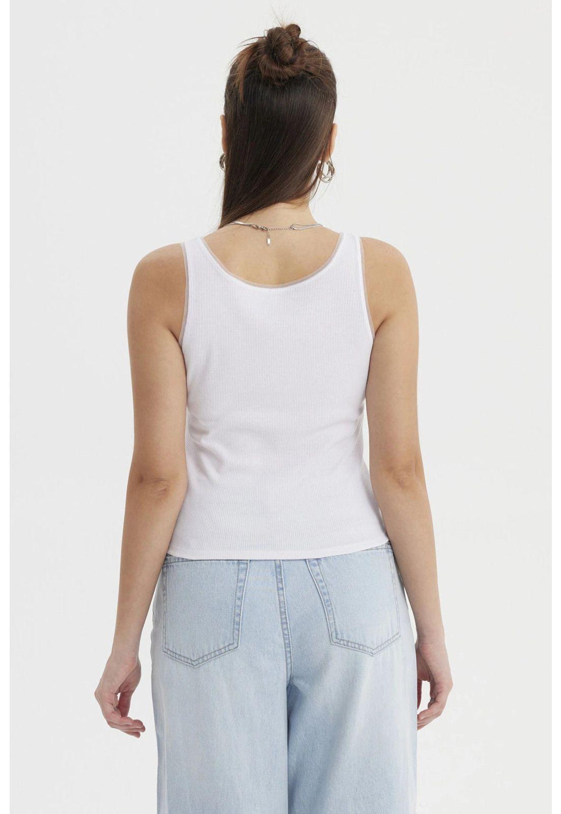 Polera Mujer Mini Print Texto Blanco-2