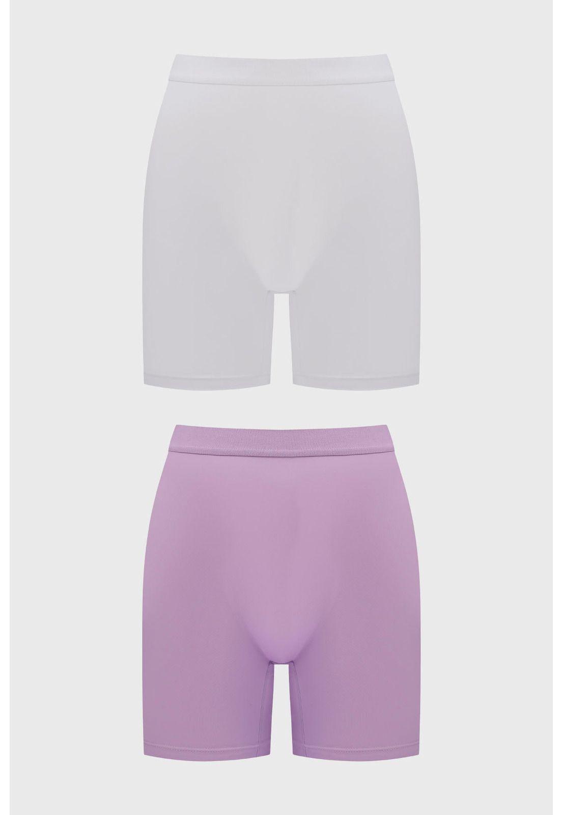 Calzón Mujer Short Pierna Larga Lila-0