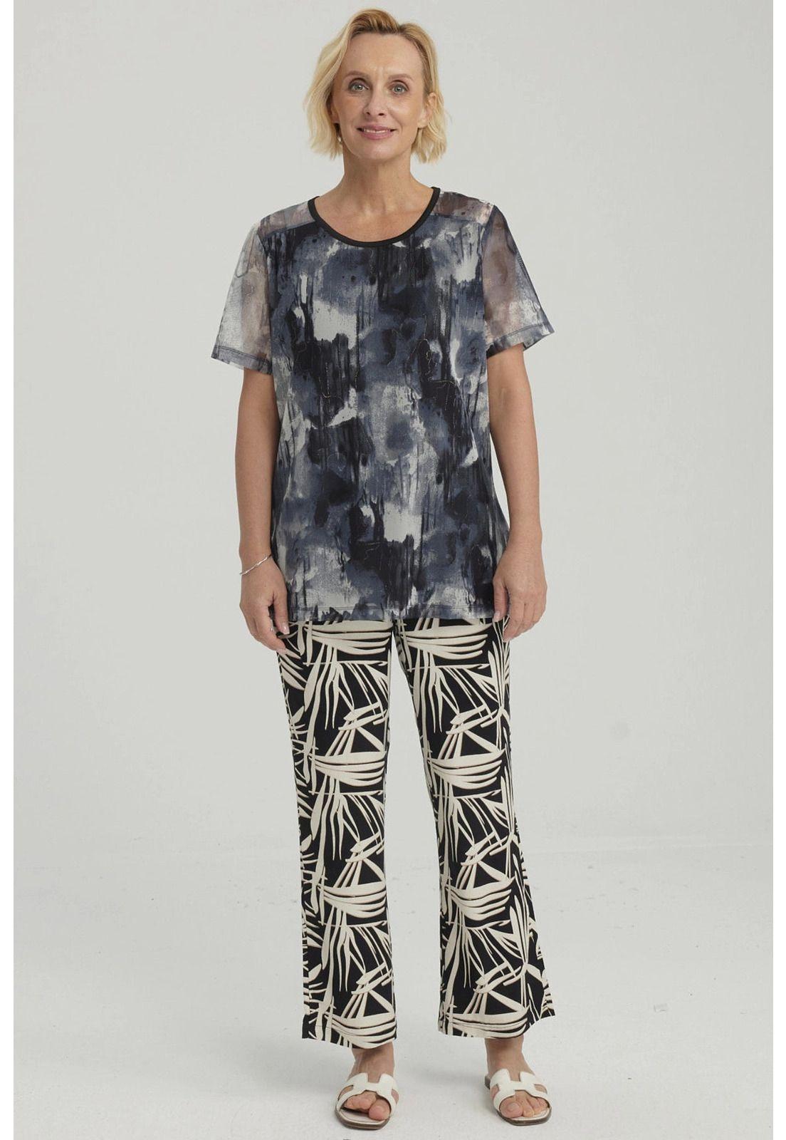 Polera Mujer Detalle Folia Negro-7