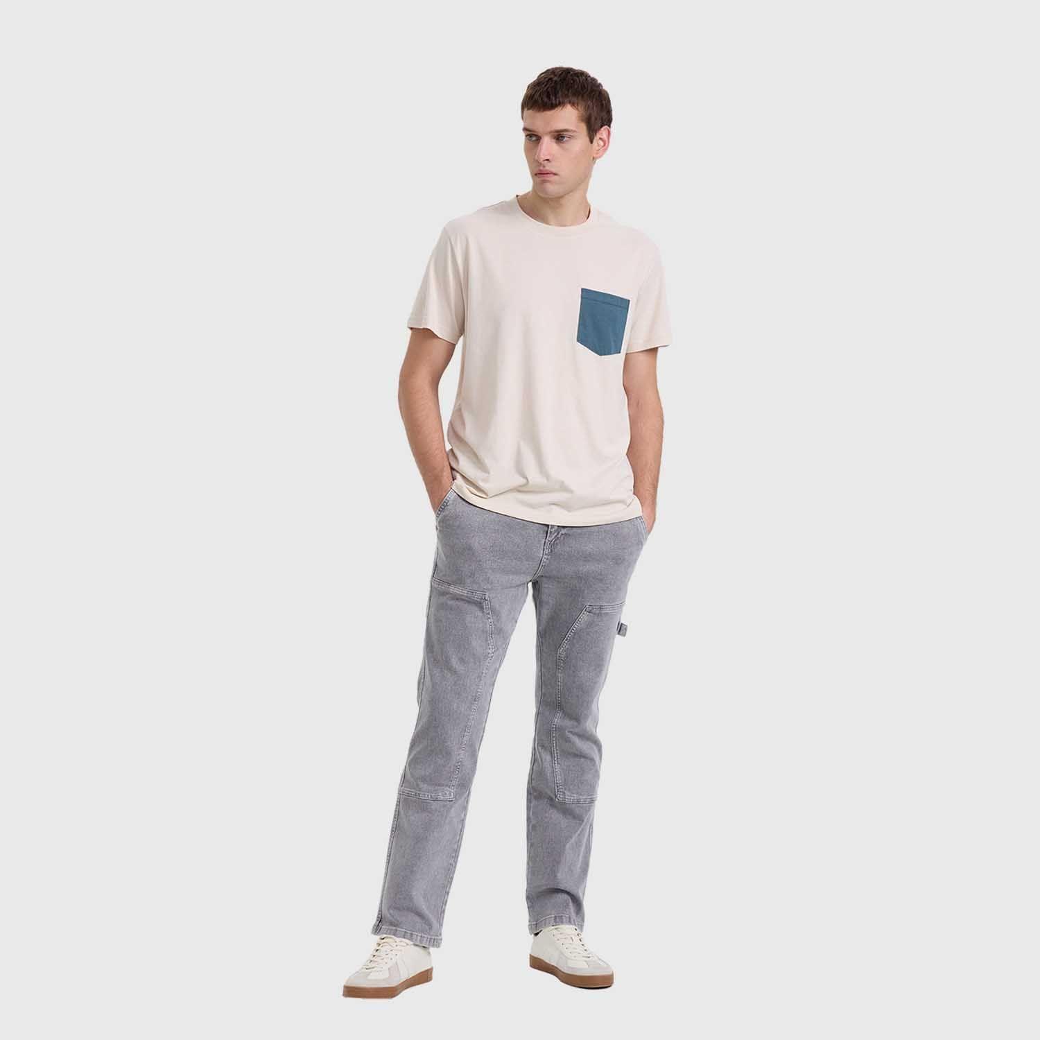 Polera Hombre Con Bolsillo Beige / Verde Fashion's Park-3