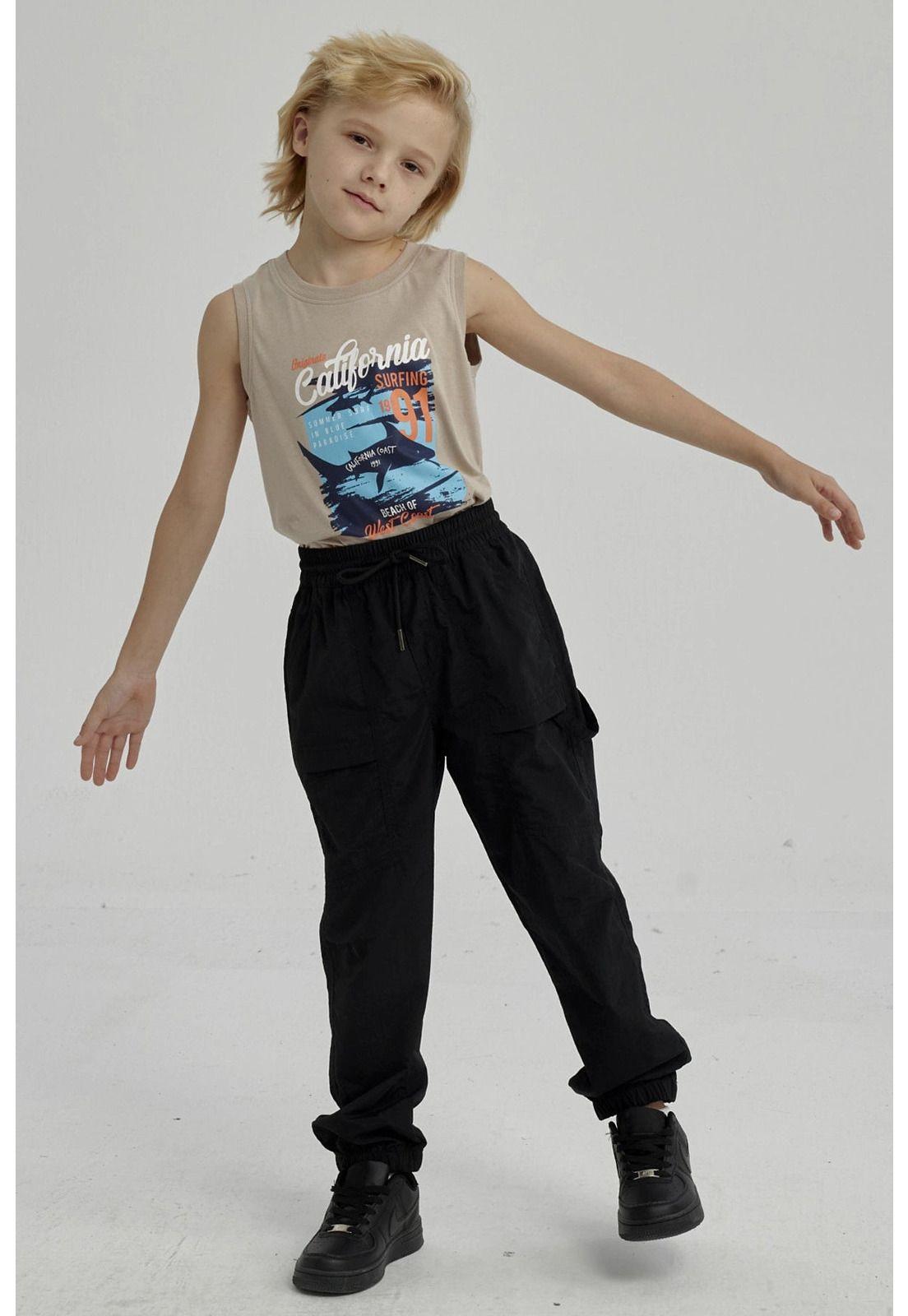 Pantalón Niño Jogger Carpenter Negro-1