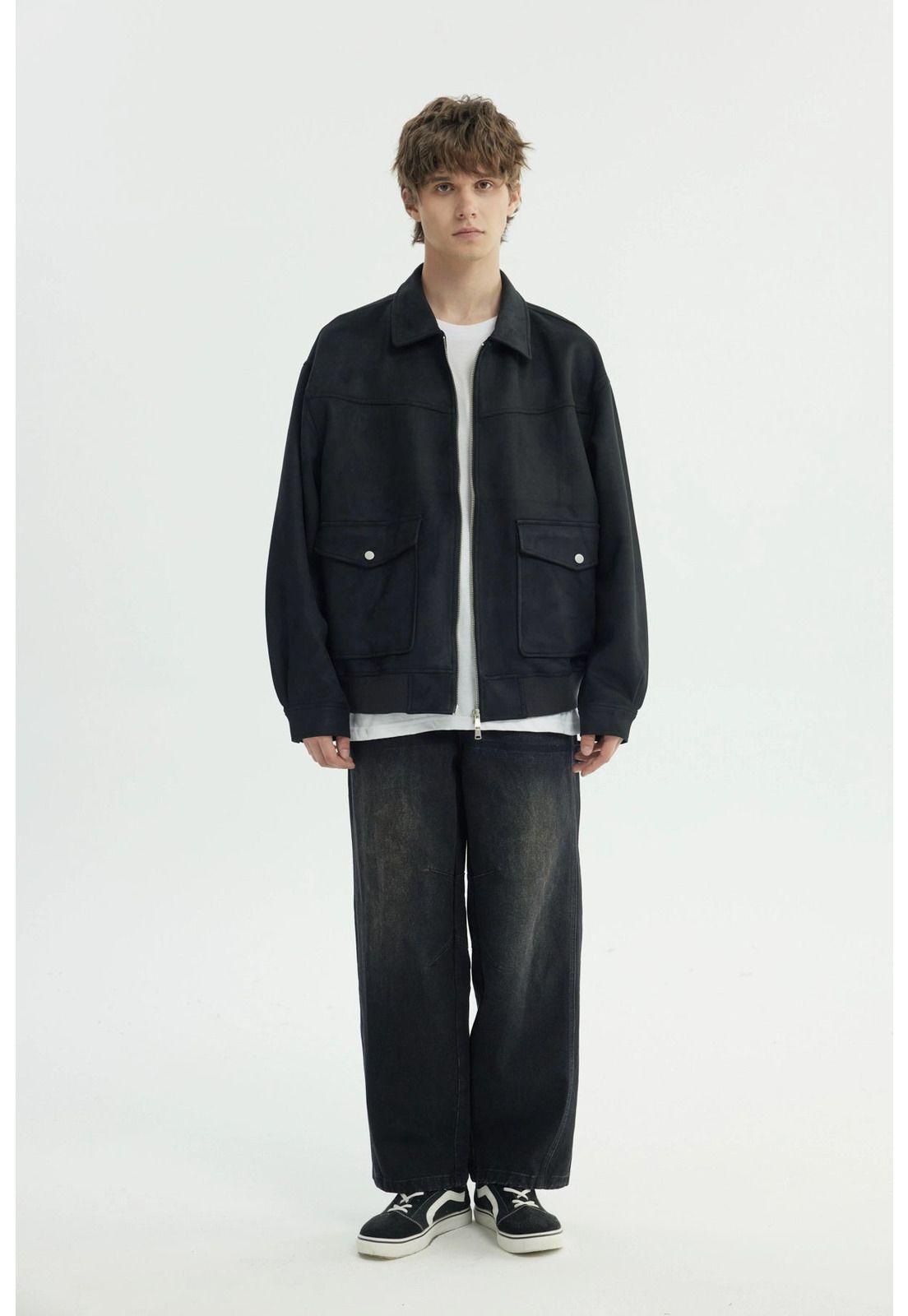 Chaqueta Hombre Oversize Negro - Vll-3