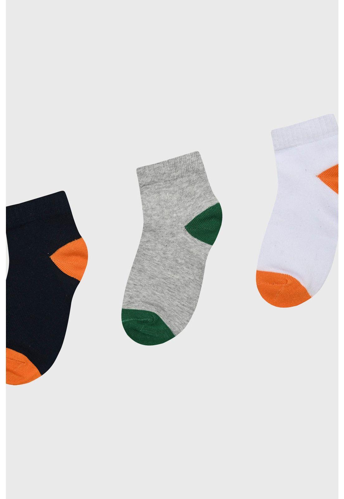 Calcetín Niño Tripack Naranjo - ll-1