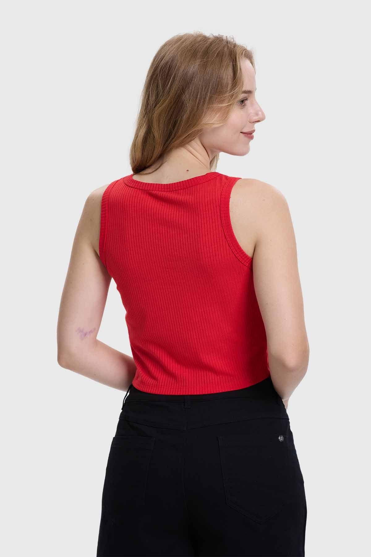 Polera Mujer Sudadera Rojo-2