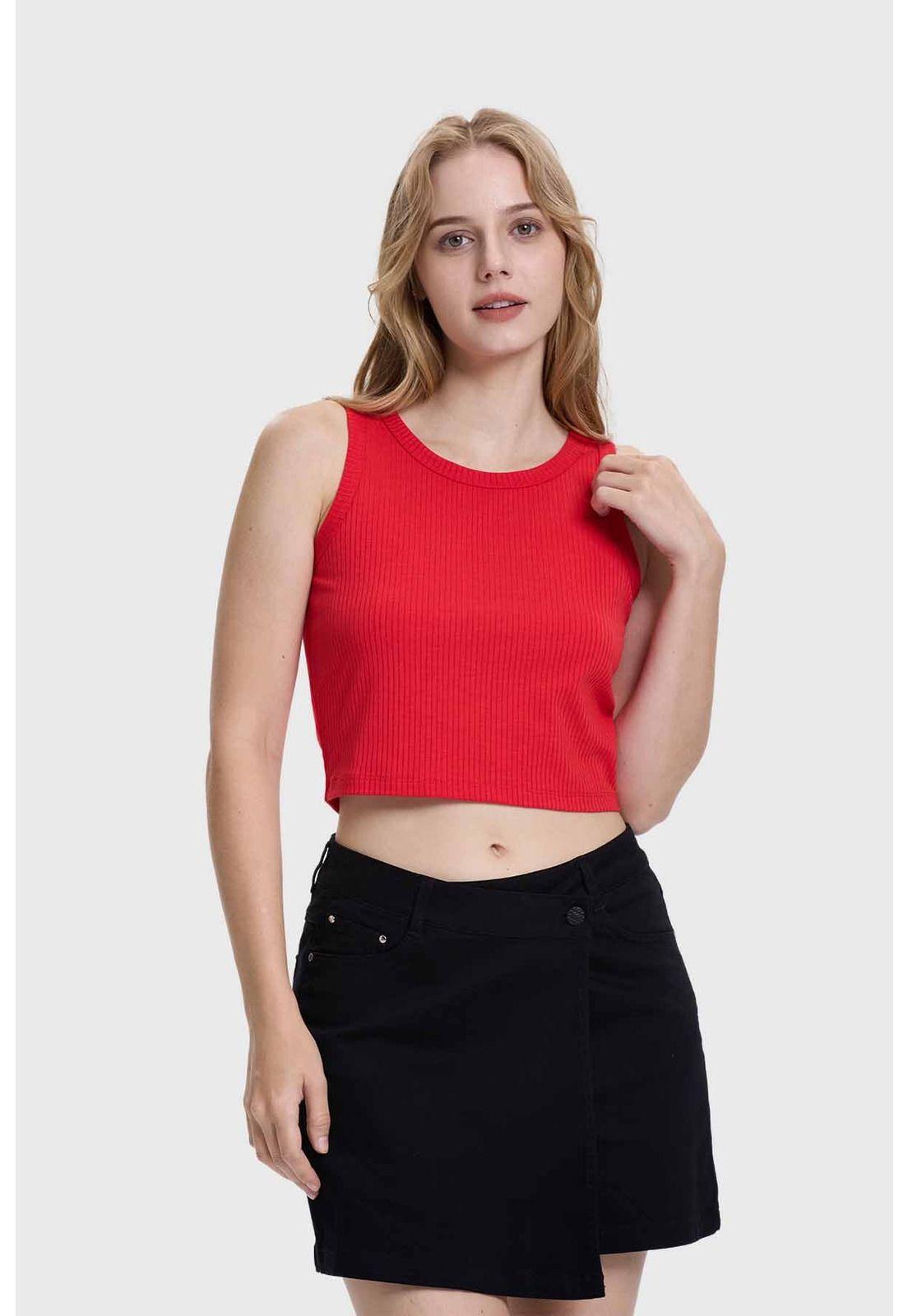 Polera Mujer Sudadera Rojo-0