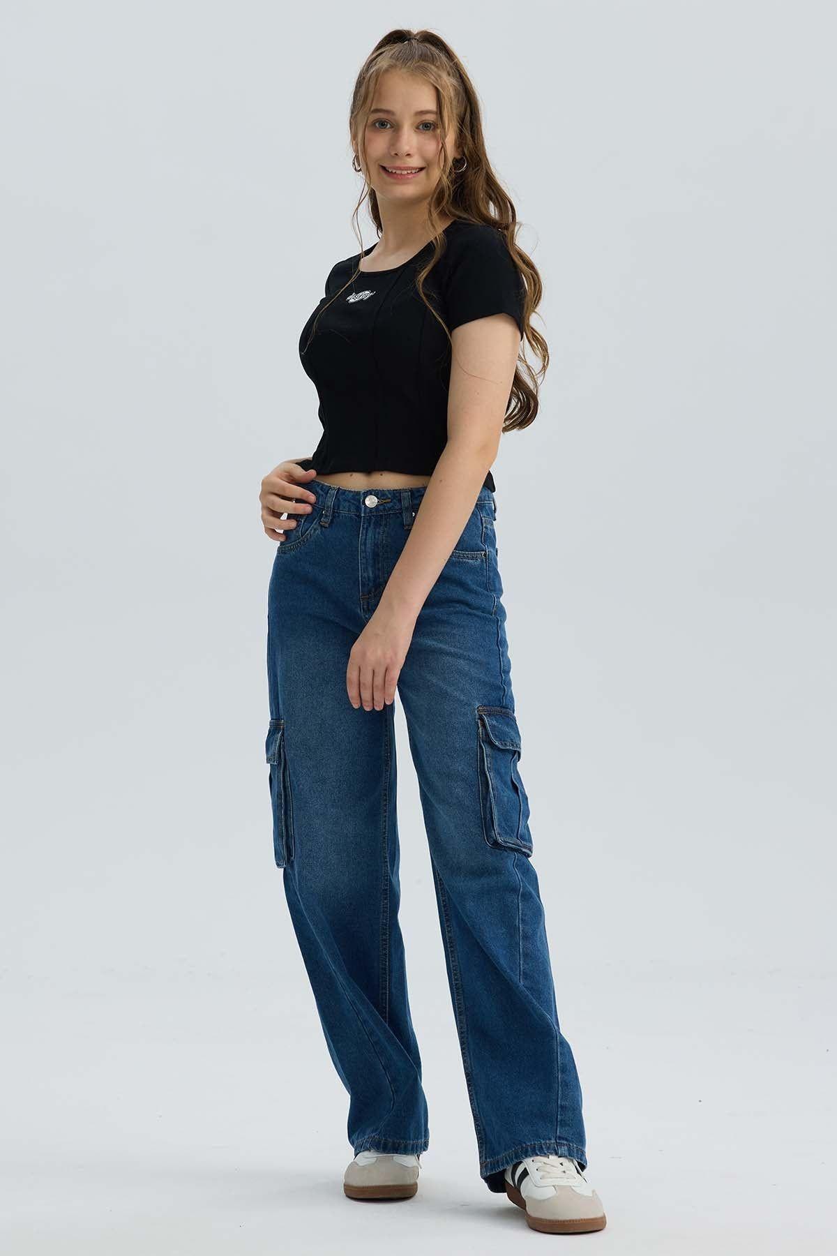 Polera Niña Con Bordado Negro-3