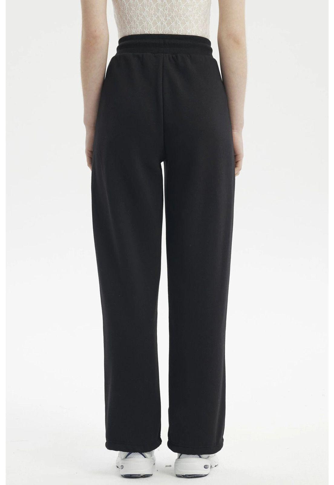 Pantalón Buzo Mujer Pitillo Negro-2