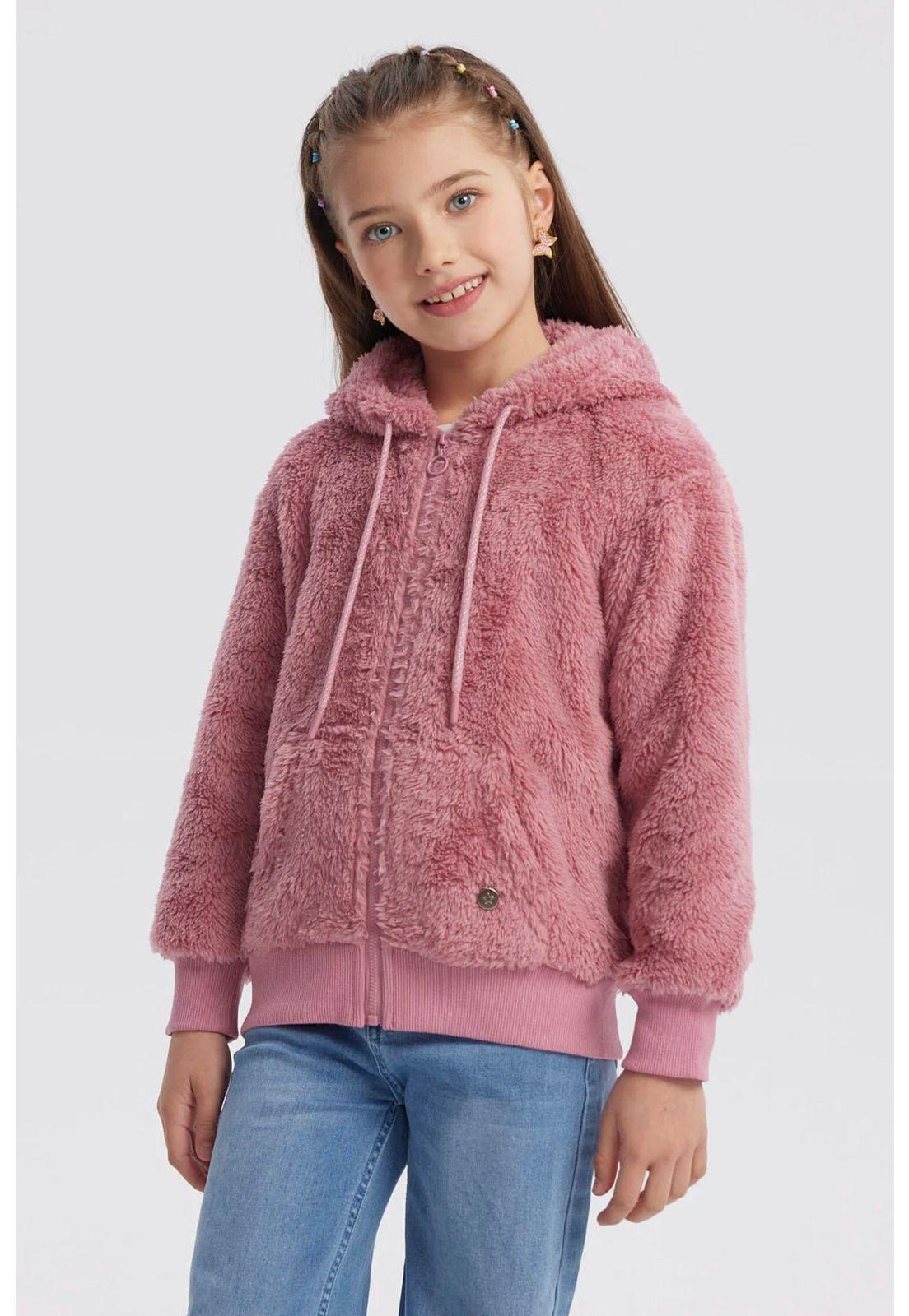 Polar Niña Peludo Básico Rosado-1