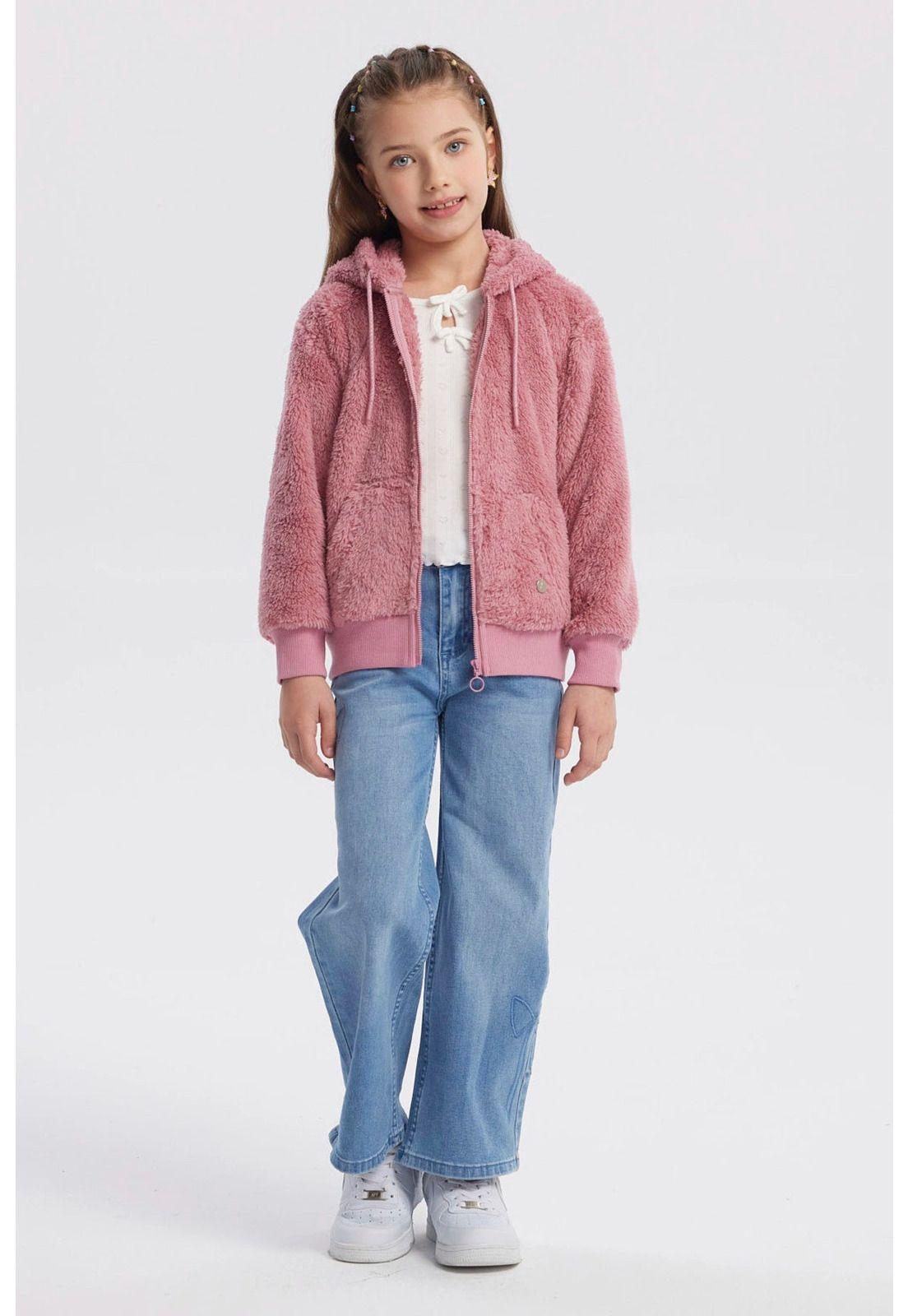 Polar Niña Peludo Básico Rosado-3