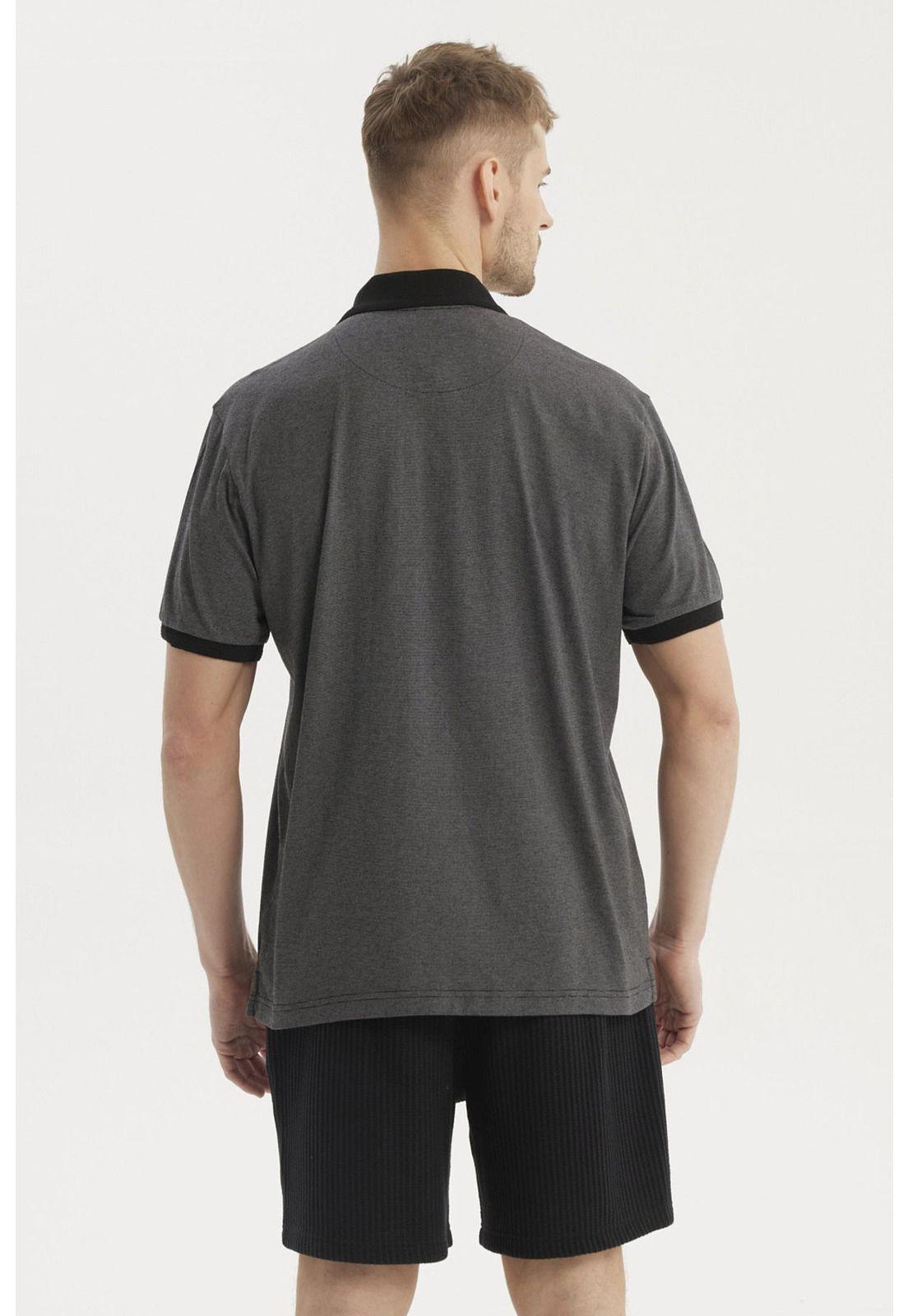 Polera Hombre Cuello Polo Jacquard Marengo-2