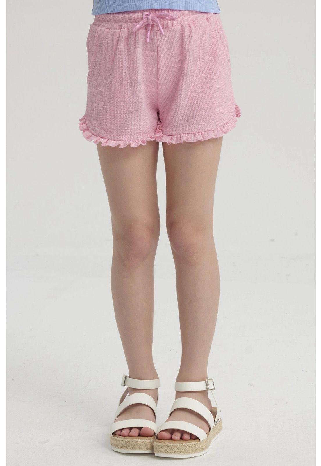 Short Niña Crep Rosado-0