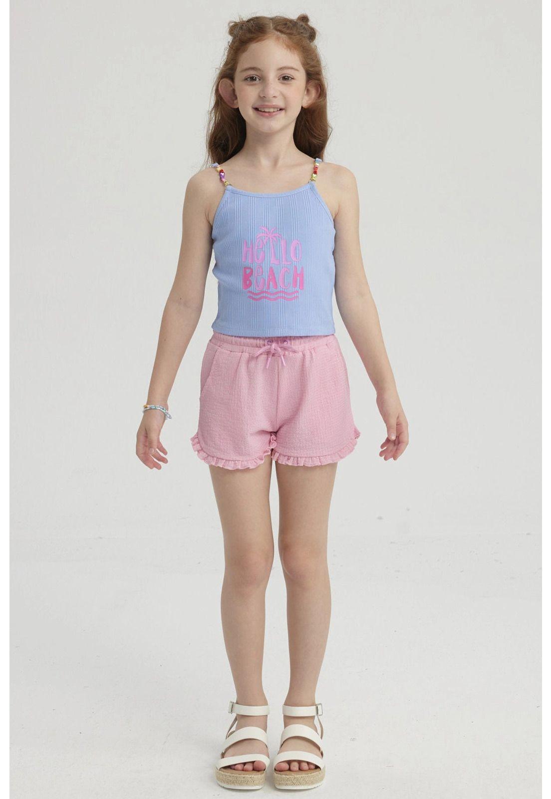 Short Niña Crep Rosado-3