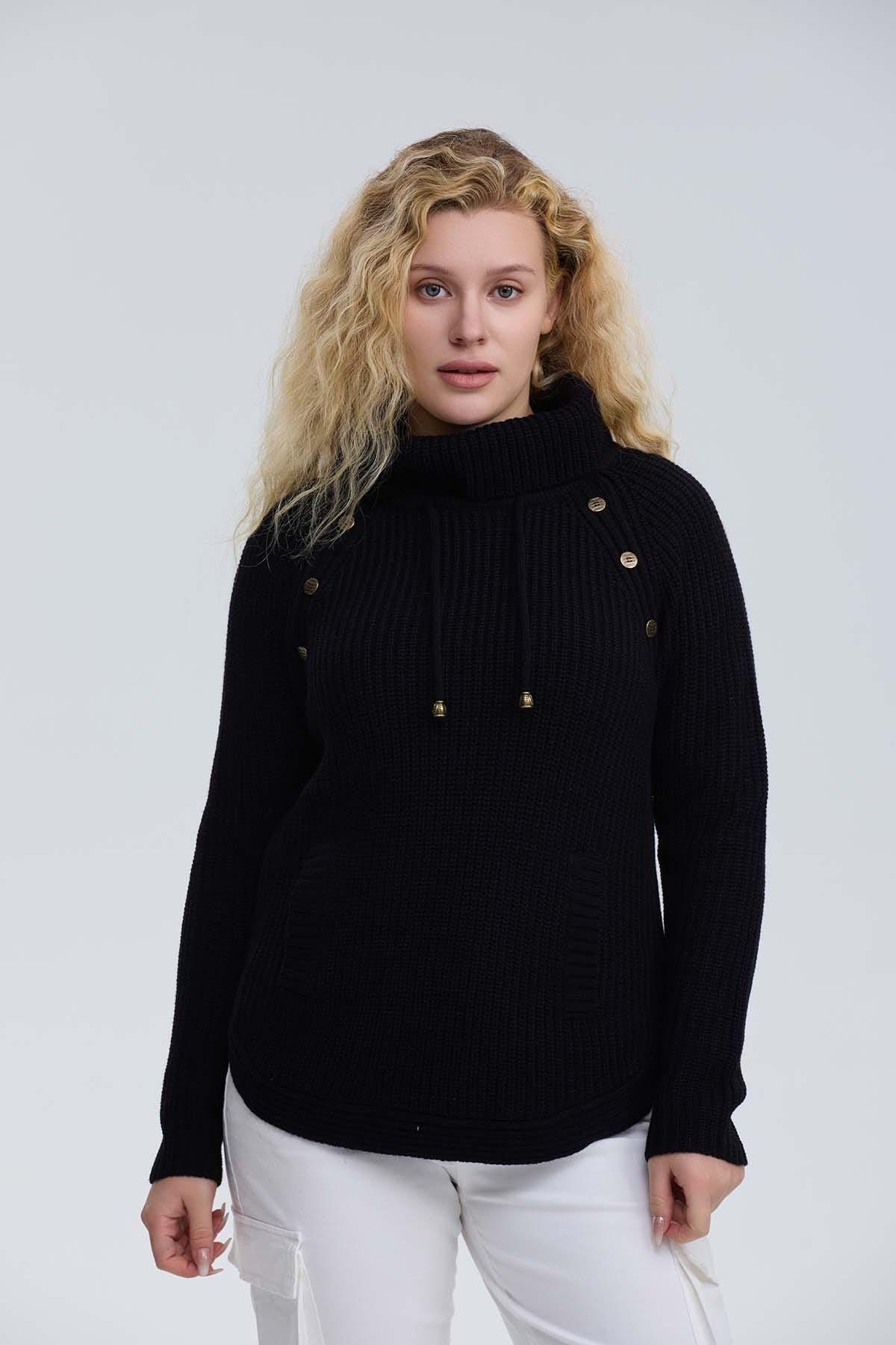 Sweater Mujer Tejido Negro-0
