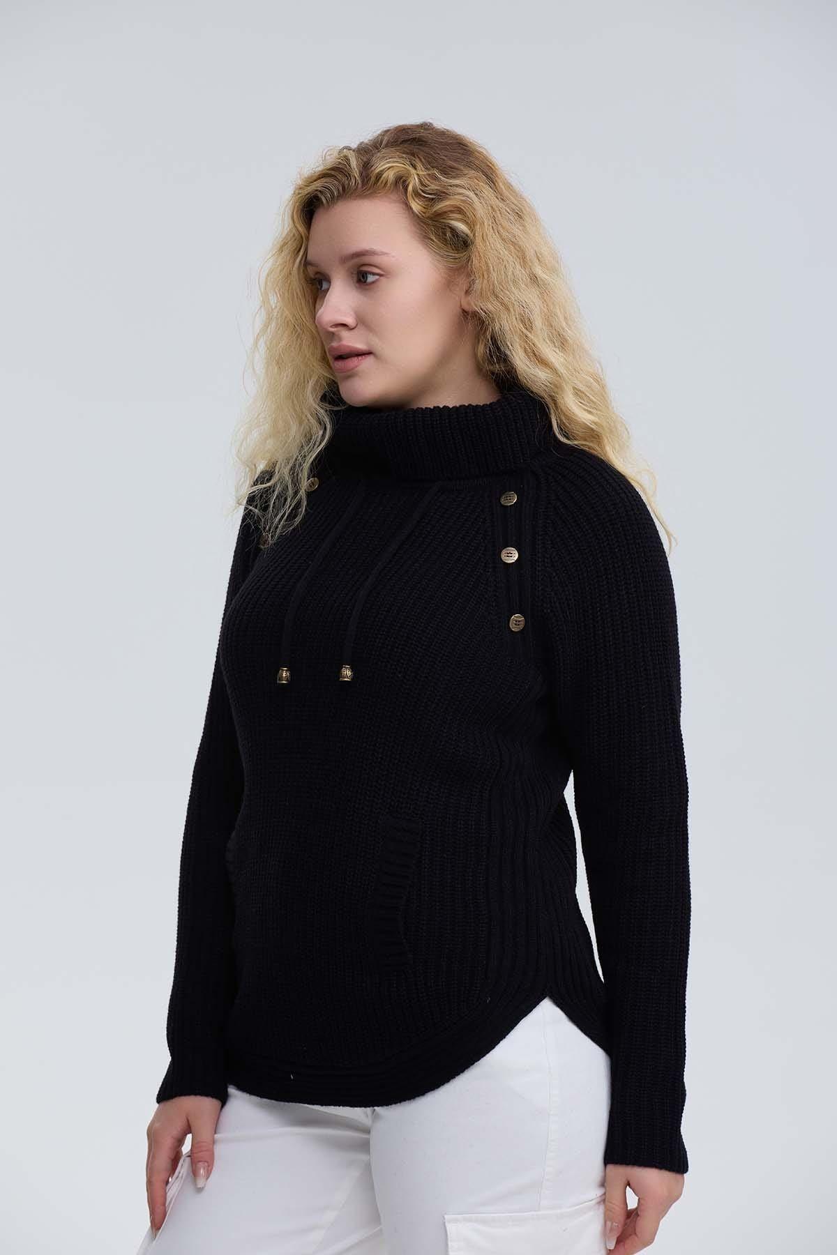 Sweater Mujer Tejido Negro-1