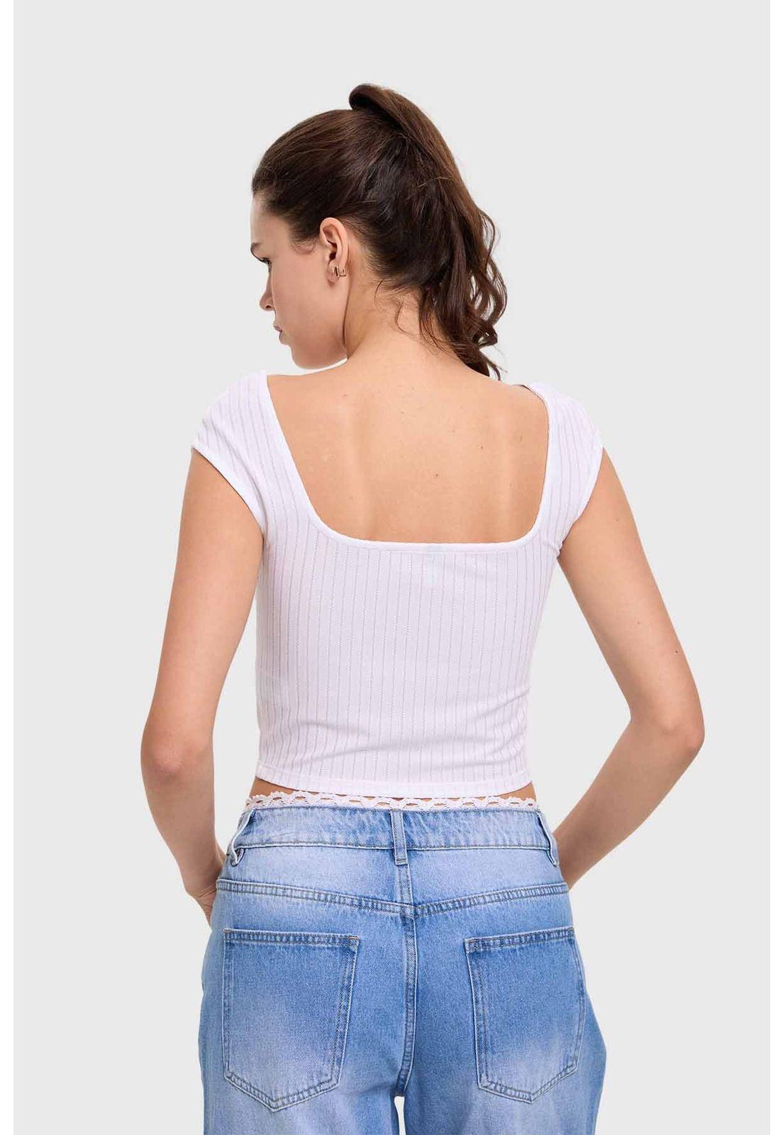 Polera Mujer Asimétrica Blanco-2