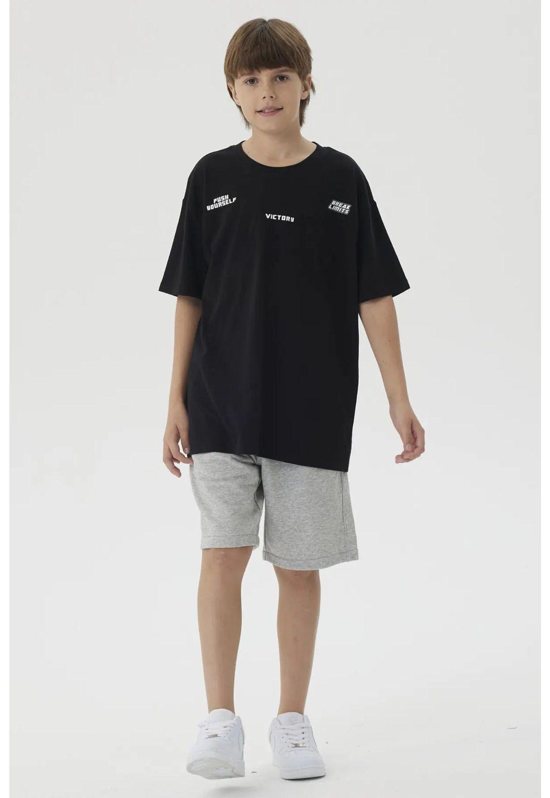 Bermuda Niño Franela Con Cierre Gris Melange-3