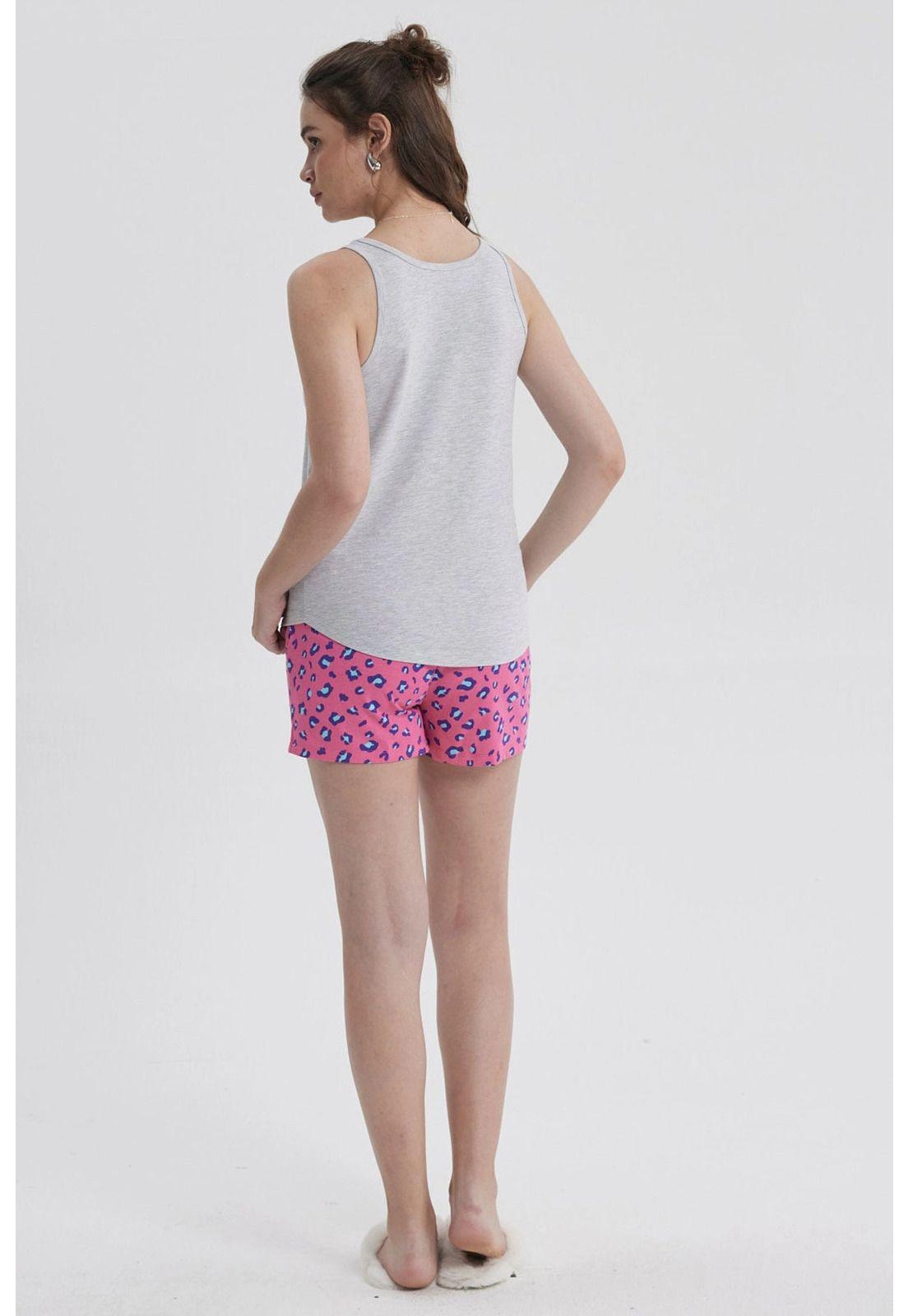 Pijama Mujer Regalable Gris Melange-2