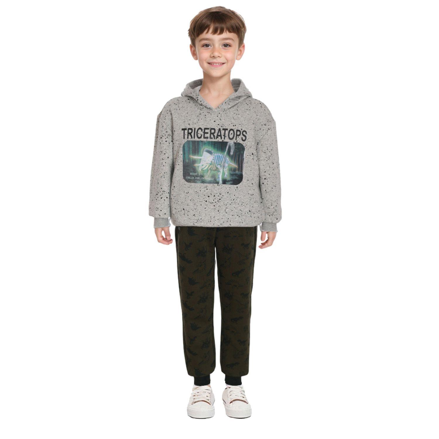 Pantalón Buzo Niño Jogger Full Print Verde-2