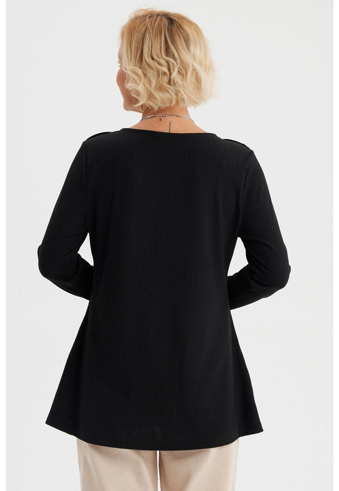 Polera Mujer Lisa Negro - ll-2