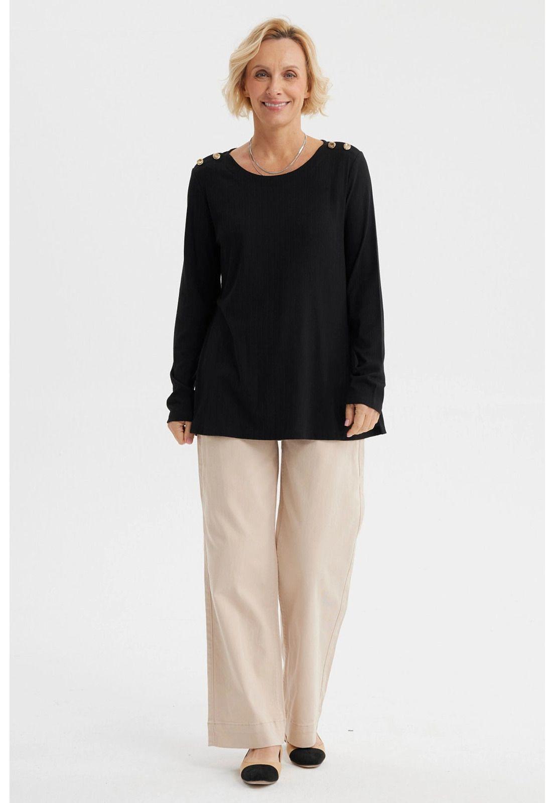 Polera Mujer Lisa Negro - ll-3