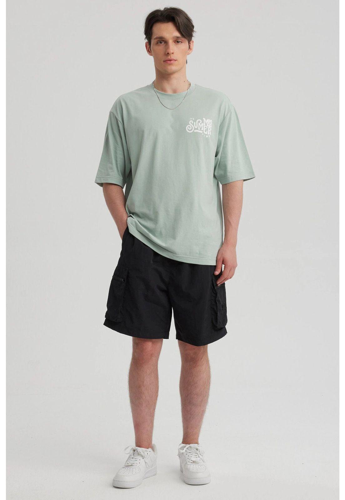 Bermuda Hombre Cargo Negro-1
