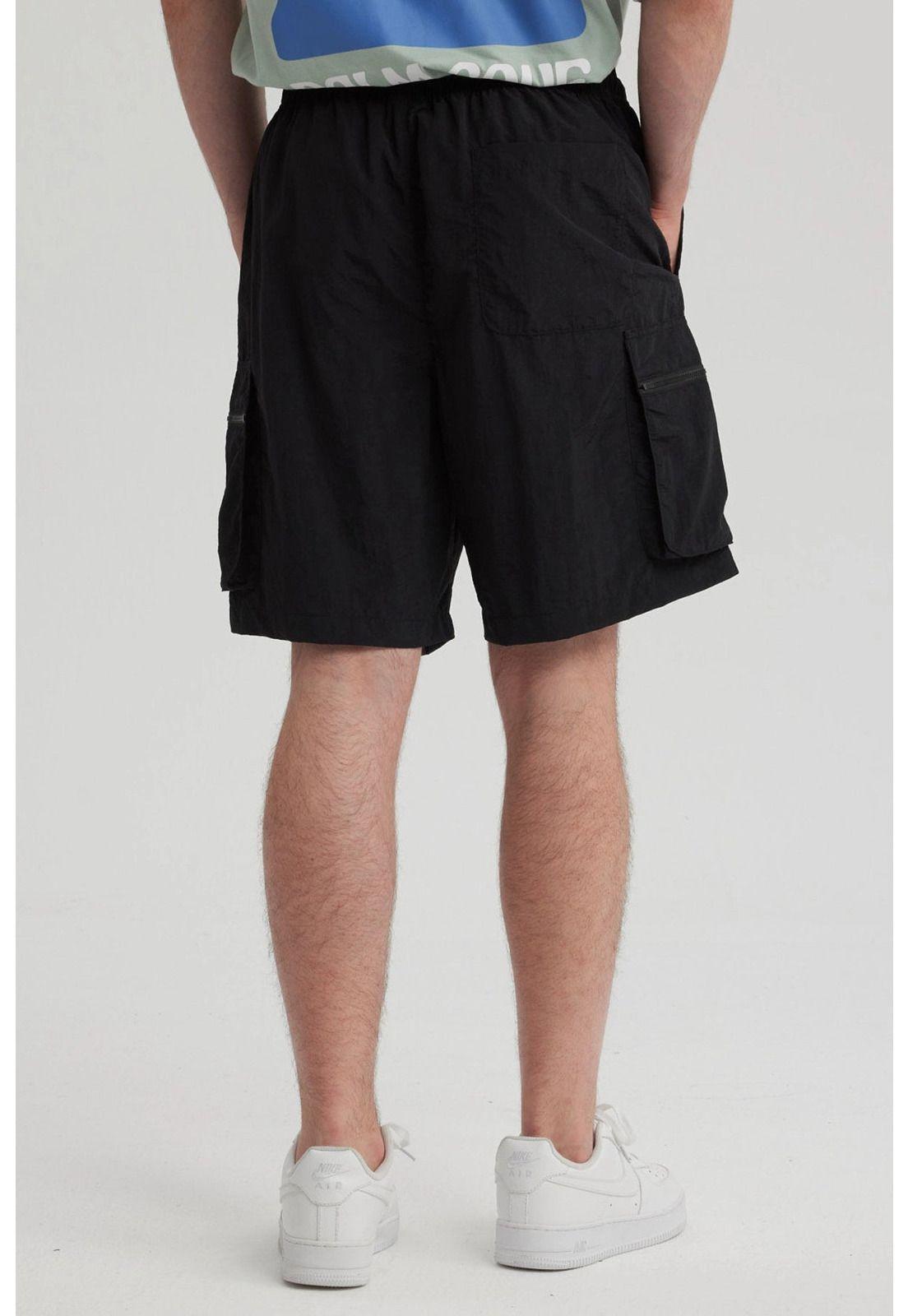 Bermuda Hombre Cargo Negro-2