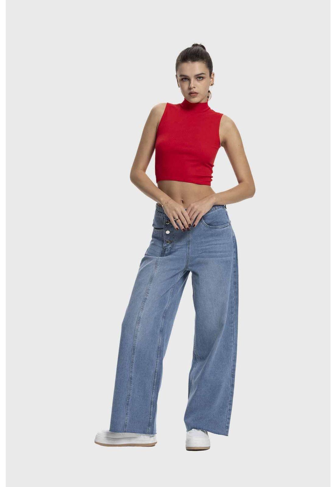 Polera Mujer Estilo Peto Rojo-3