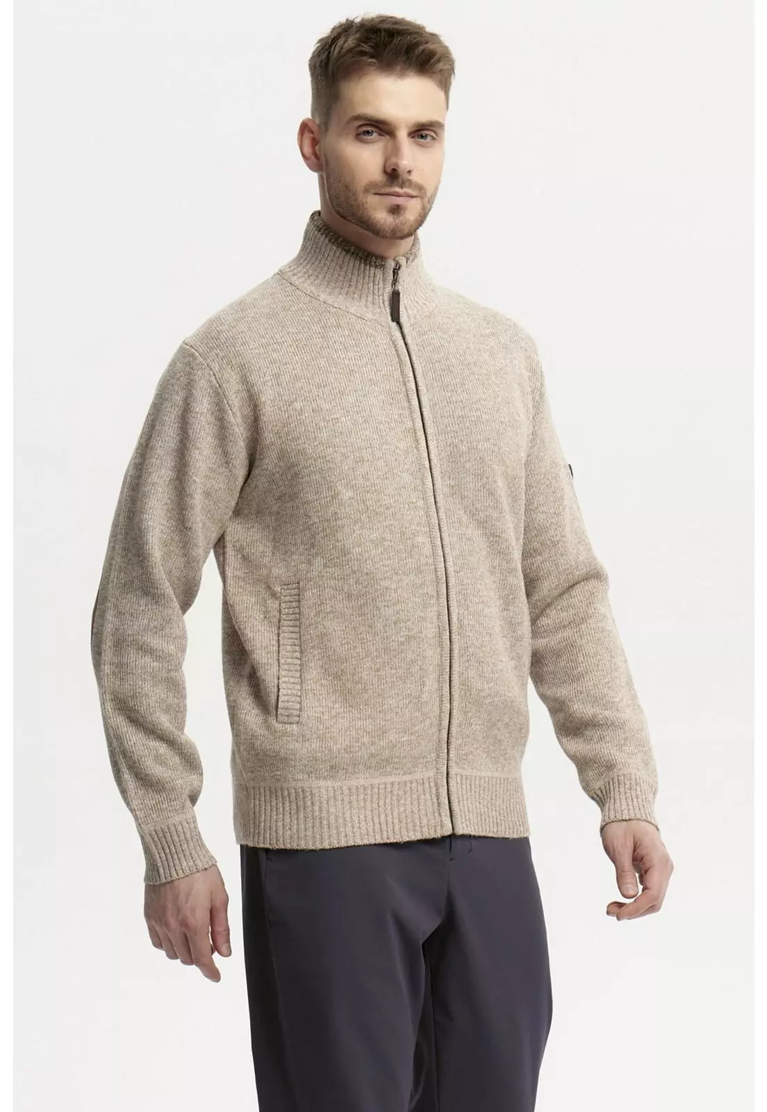Sweater Hombre Slim Beige-1