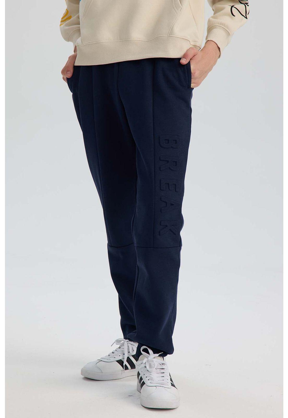 Pantalón Buzo Niño Jogger Azul Oscuro-1
