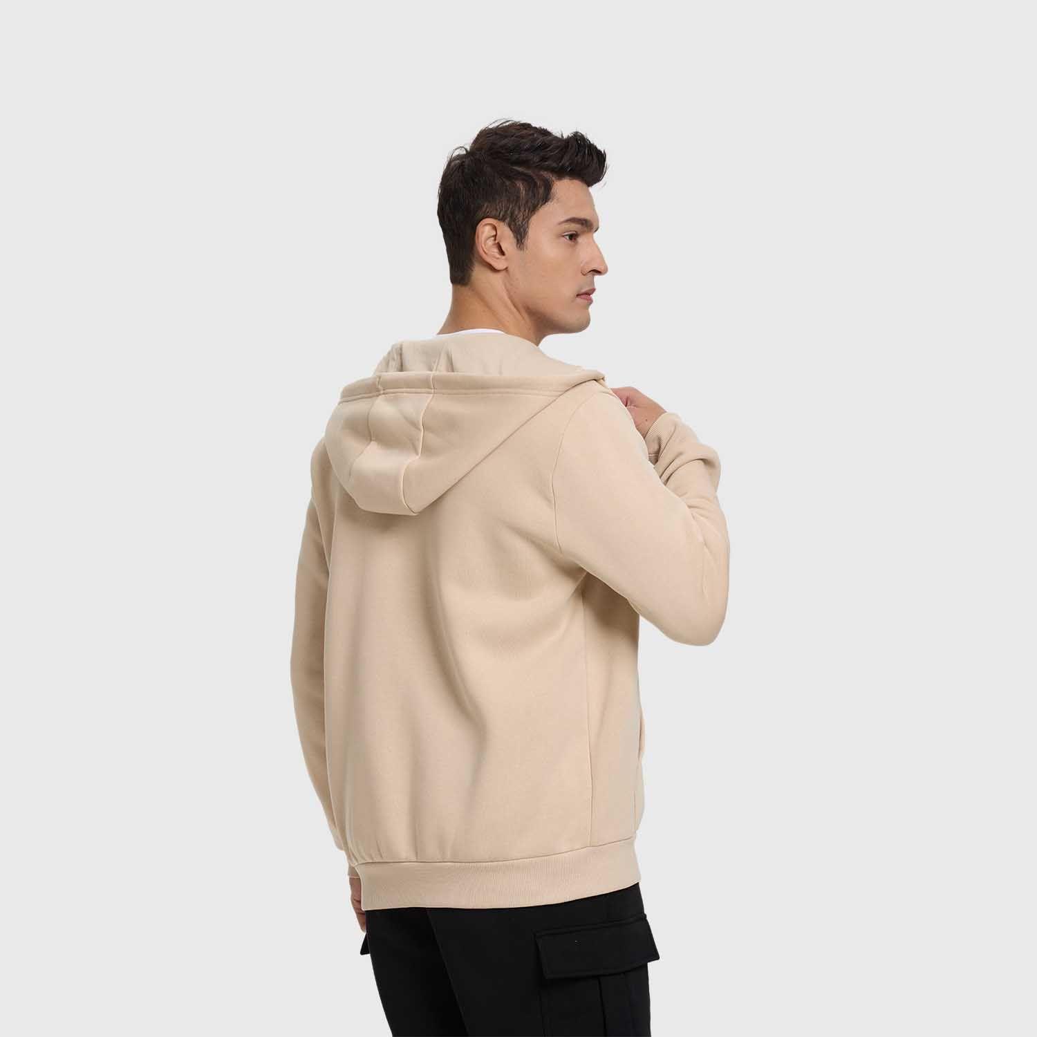Polerón Hombre Full Zipper Beige Fashion's Park-2