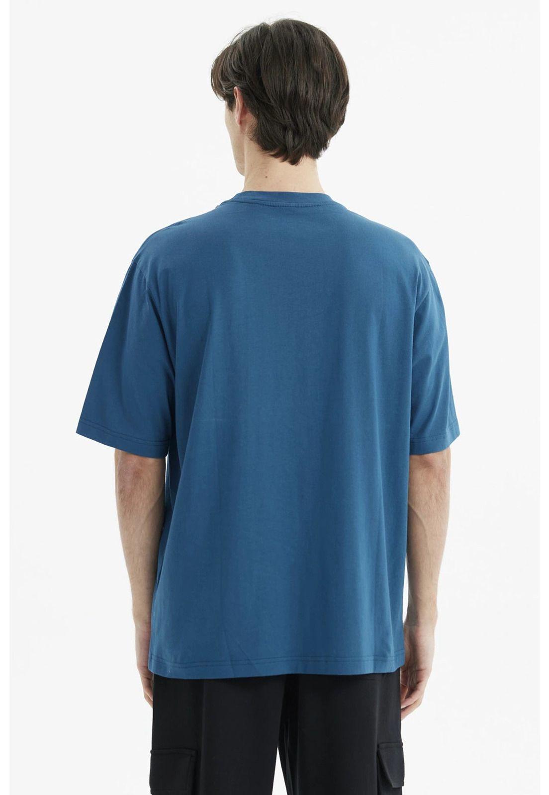 Polera Hombre Slim Azul-2