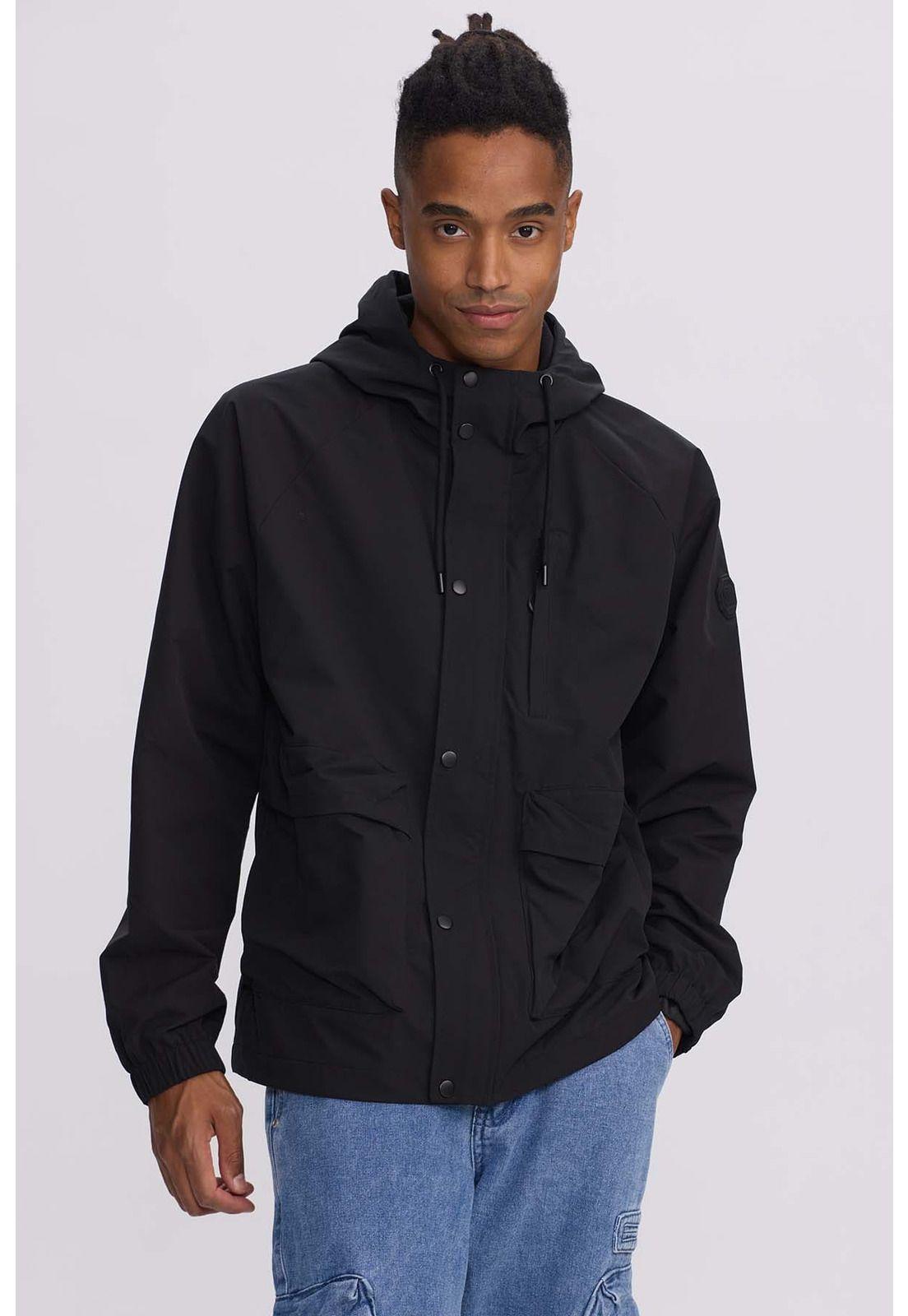 Chaqueta Hombre Cortaviento Negro - lV-0