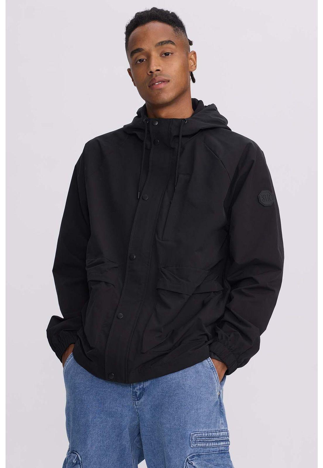 Chaqueta Hombre Cortaviento Negro - lV-1