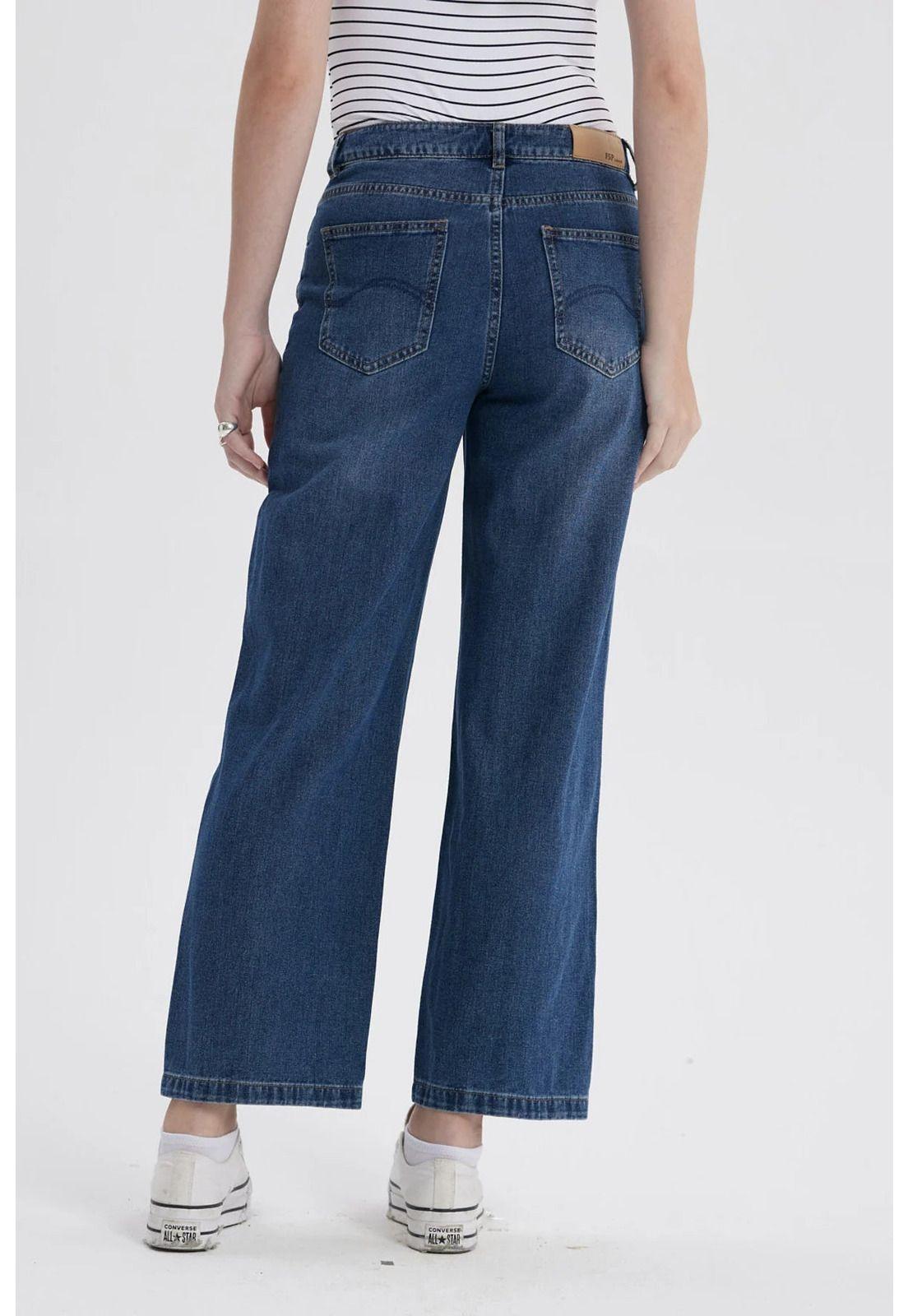 Jeans Mujer Baggy Lavado Azul-2