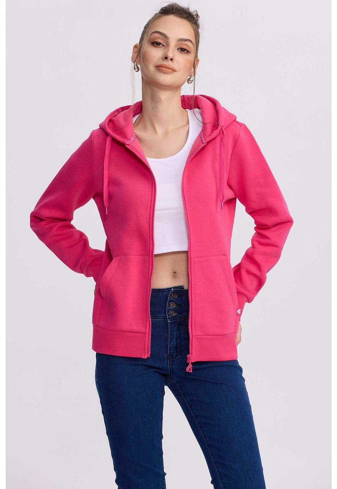 Polerón Mujer Hoodie Fucsia-0