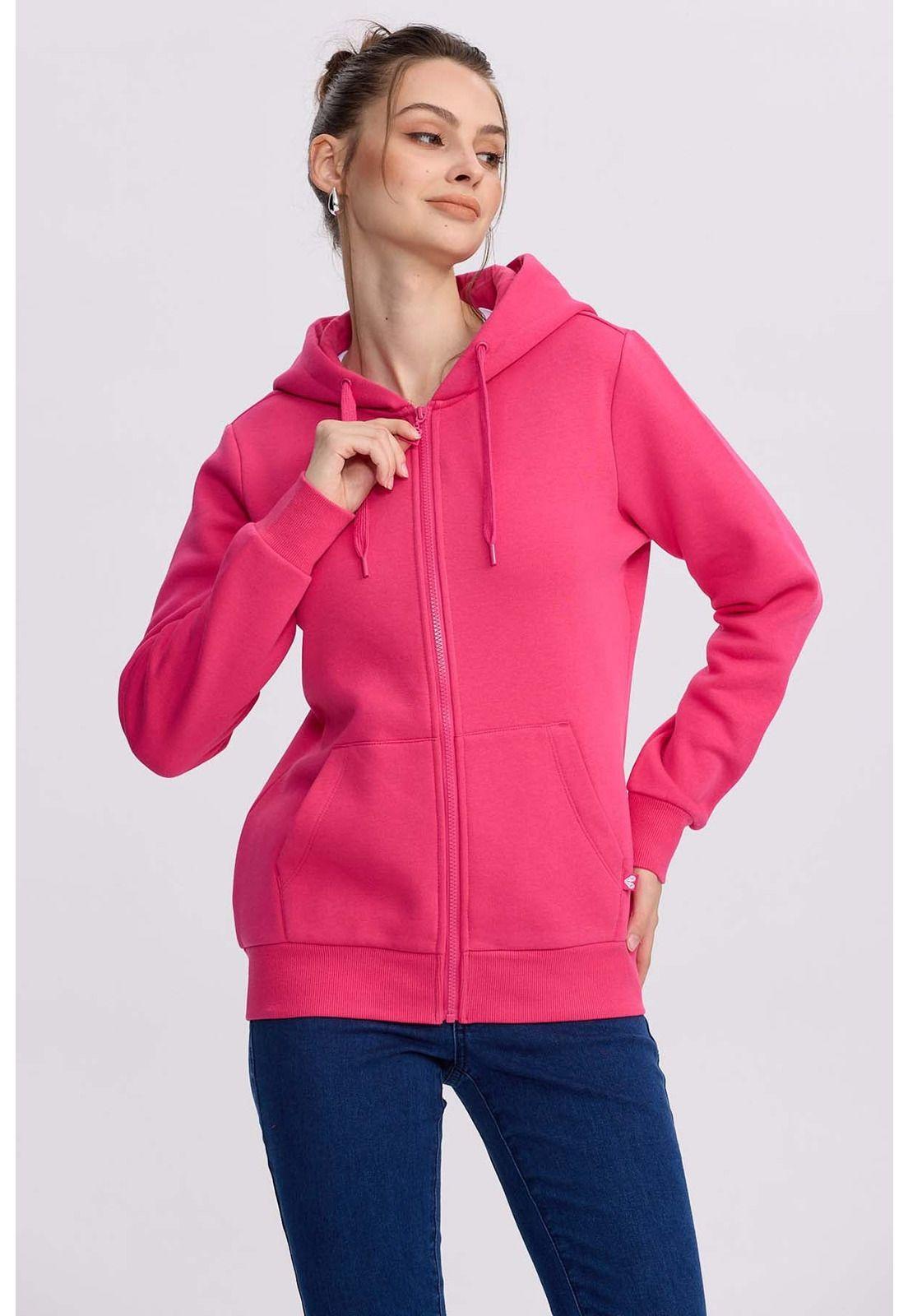 Polerón Mujer Hoodie Fucsia-1